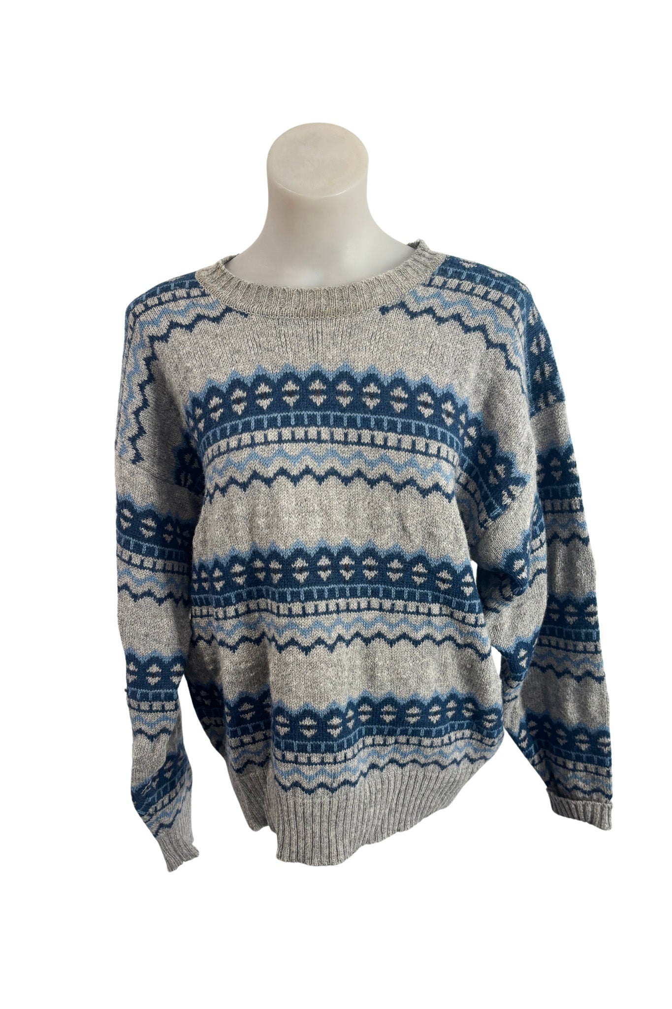 Index pure shetland wool vintage knit jumper, S