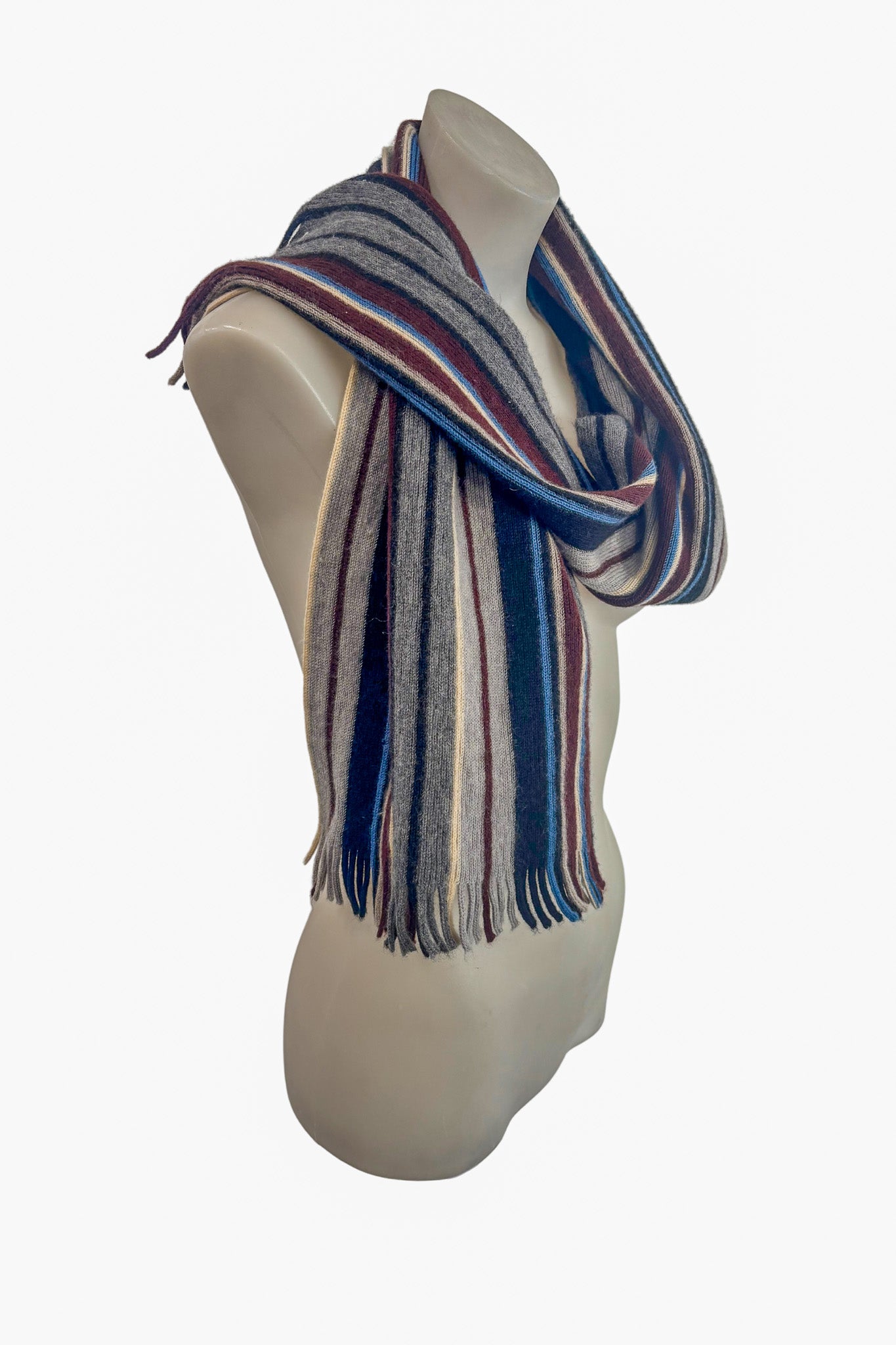 Cutler Project striped wool scarf