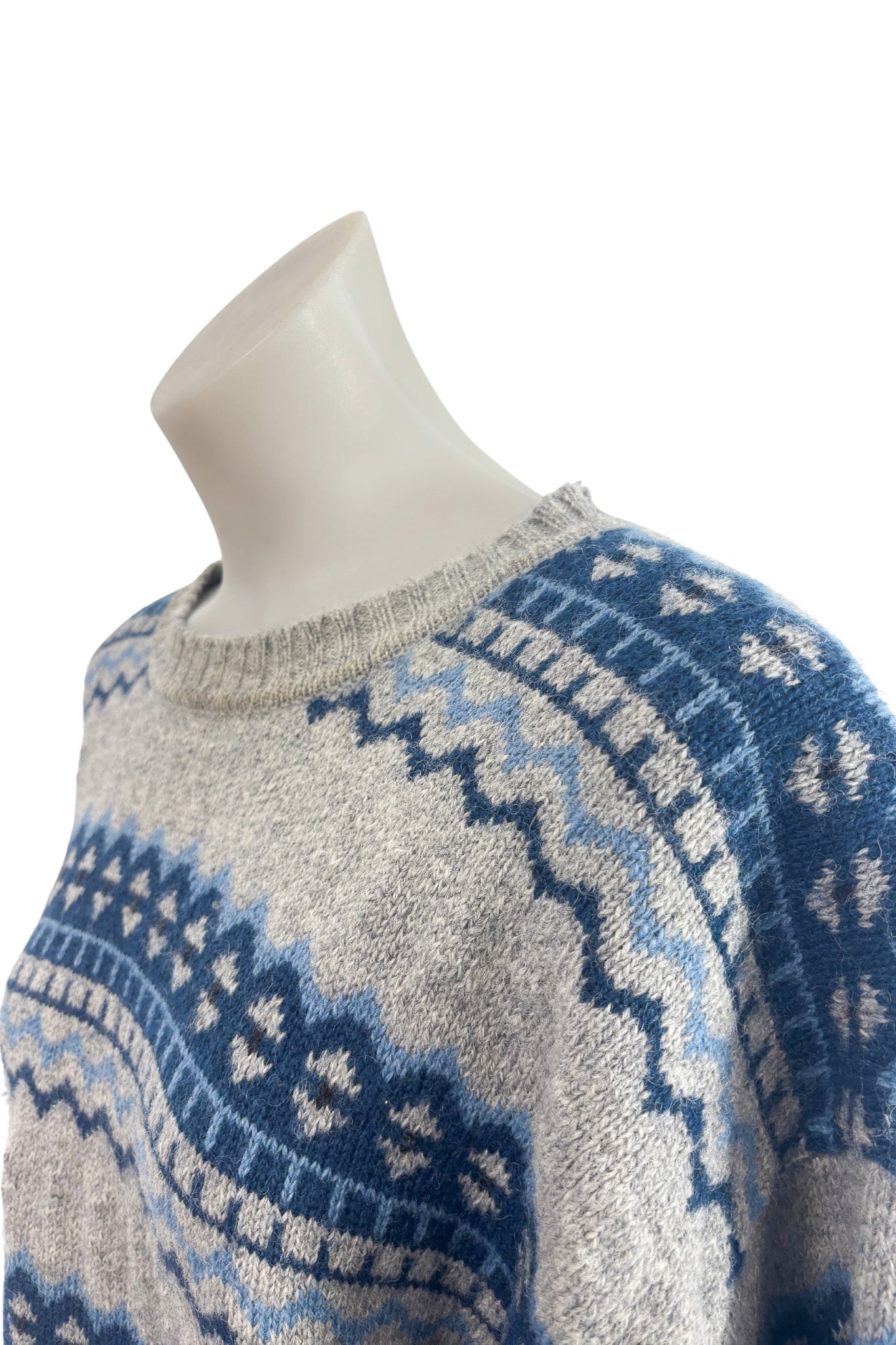 Index pure shetland wool vintage knit jumper, S