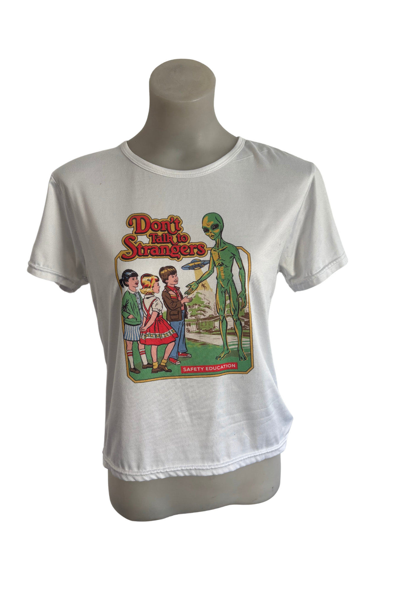ZSIIBO Don't talk to Strangers alien tee, M