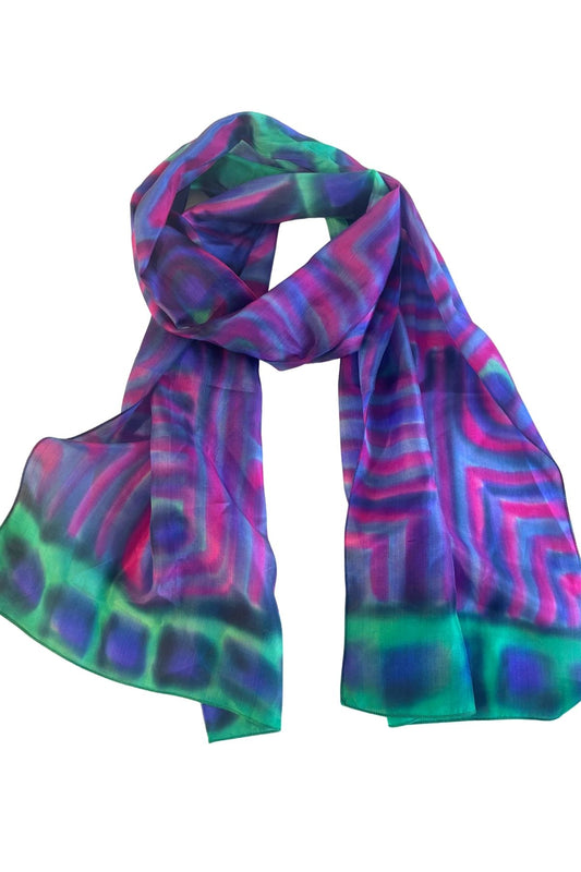Vibrant water colour scarf