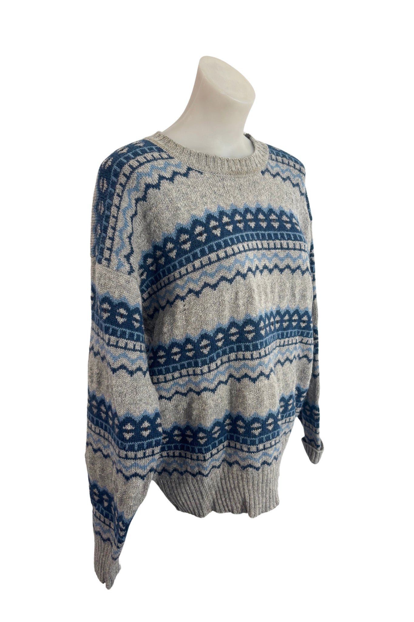 Index pure shetland wool vintage knit jumper, S