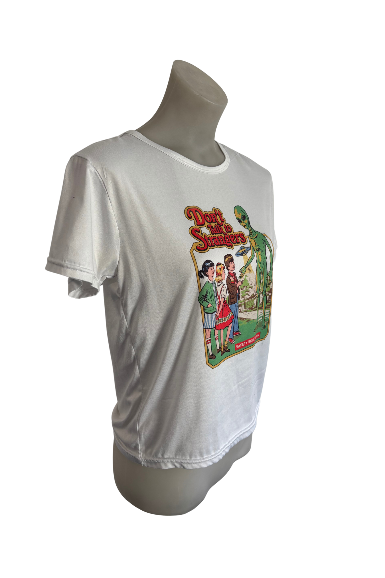 ZSIIBO Don't talk to Strangers alien tee, M