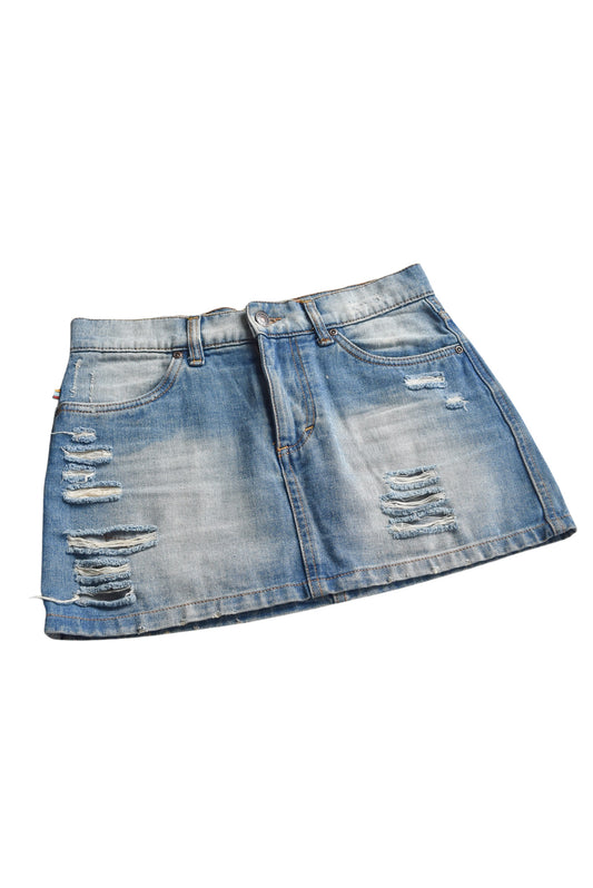 Old school rusty denim mini skirt, 6