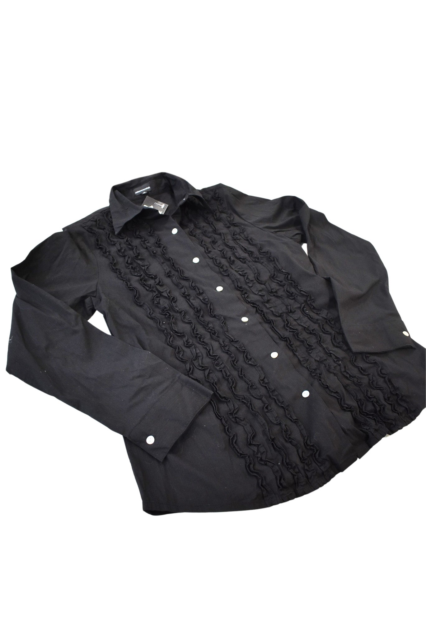 NineMonths NZ designer frilly button up blouse, 14