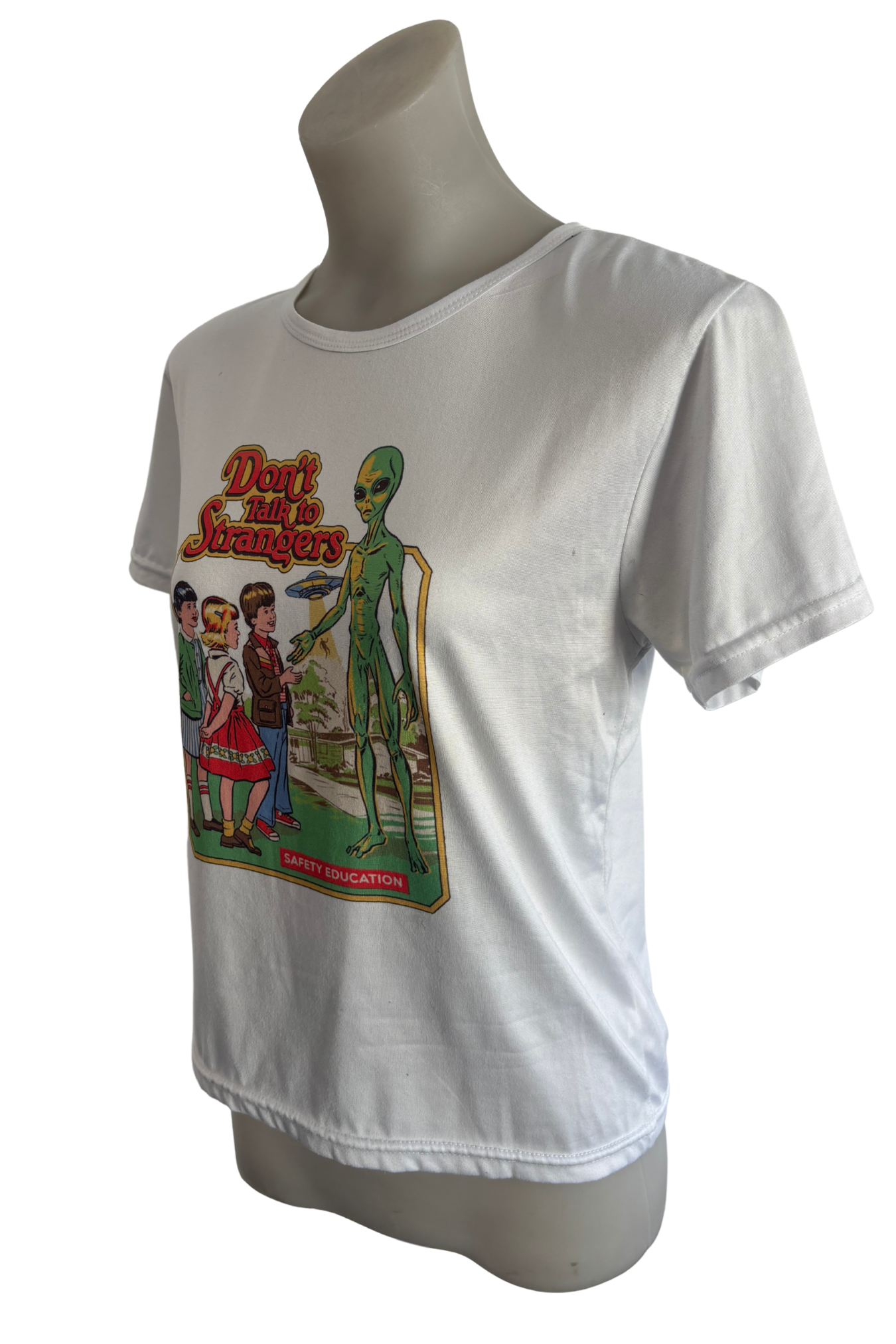 ZSIIBO Don't talk to Strangers alien tee, M