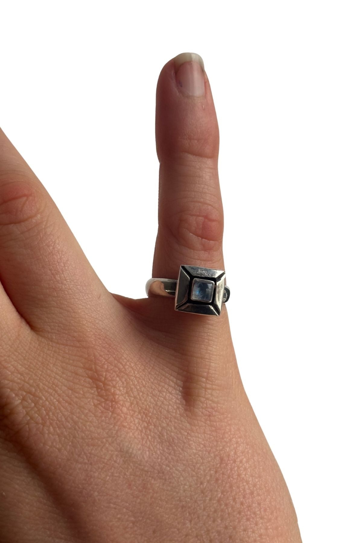 925 Silver labradorite ring