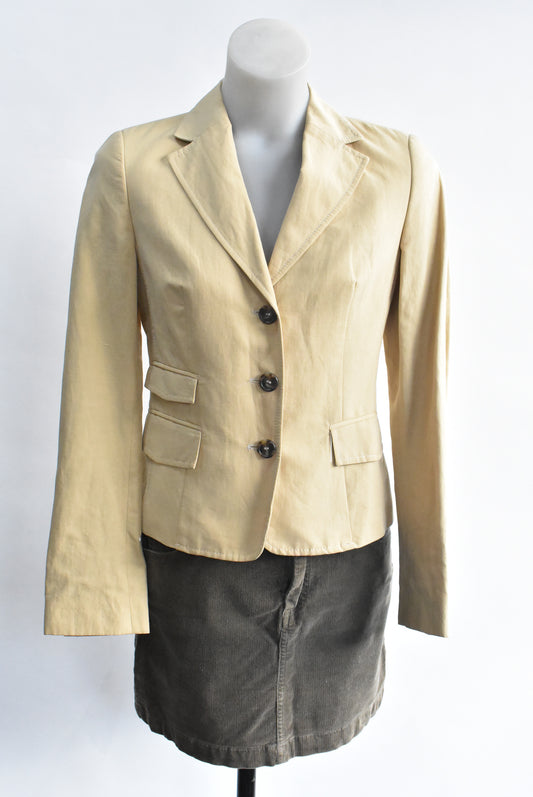 United Colors of Benetton linen/cotton blend blazer, S/XS