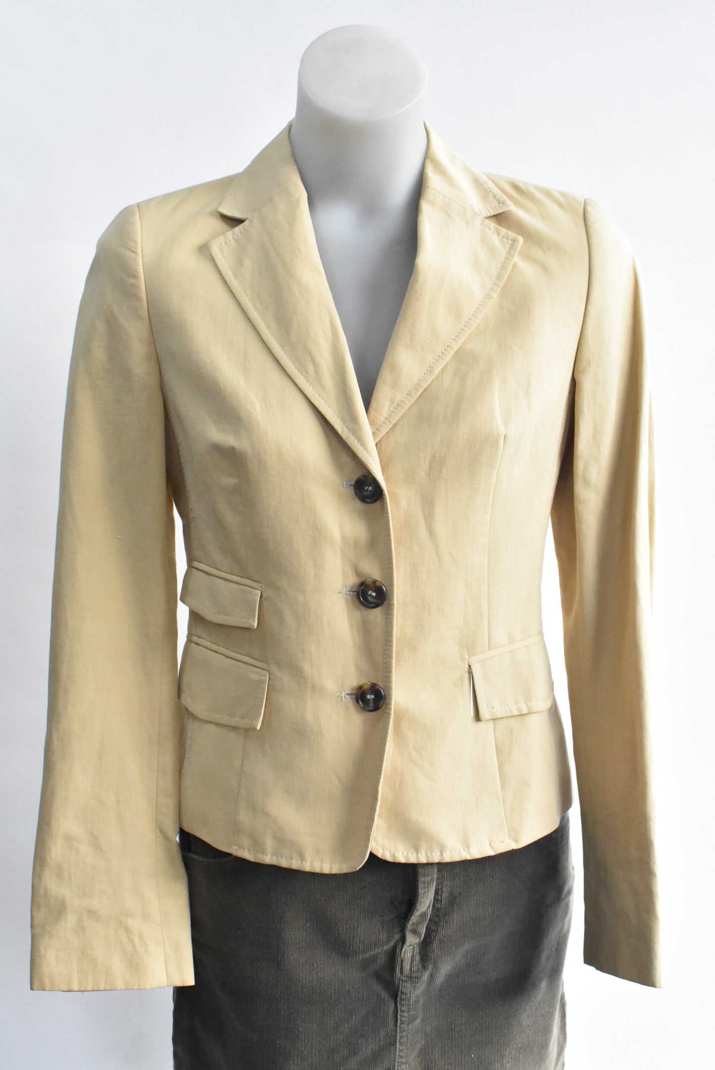 United Colors of Benetton linen/cotton blend blazer, S/XS