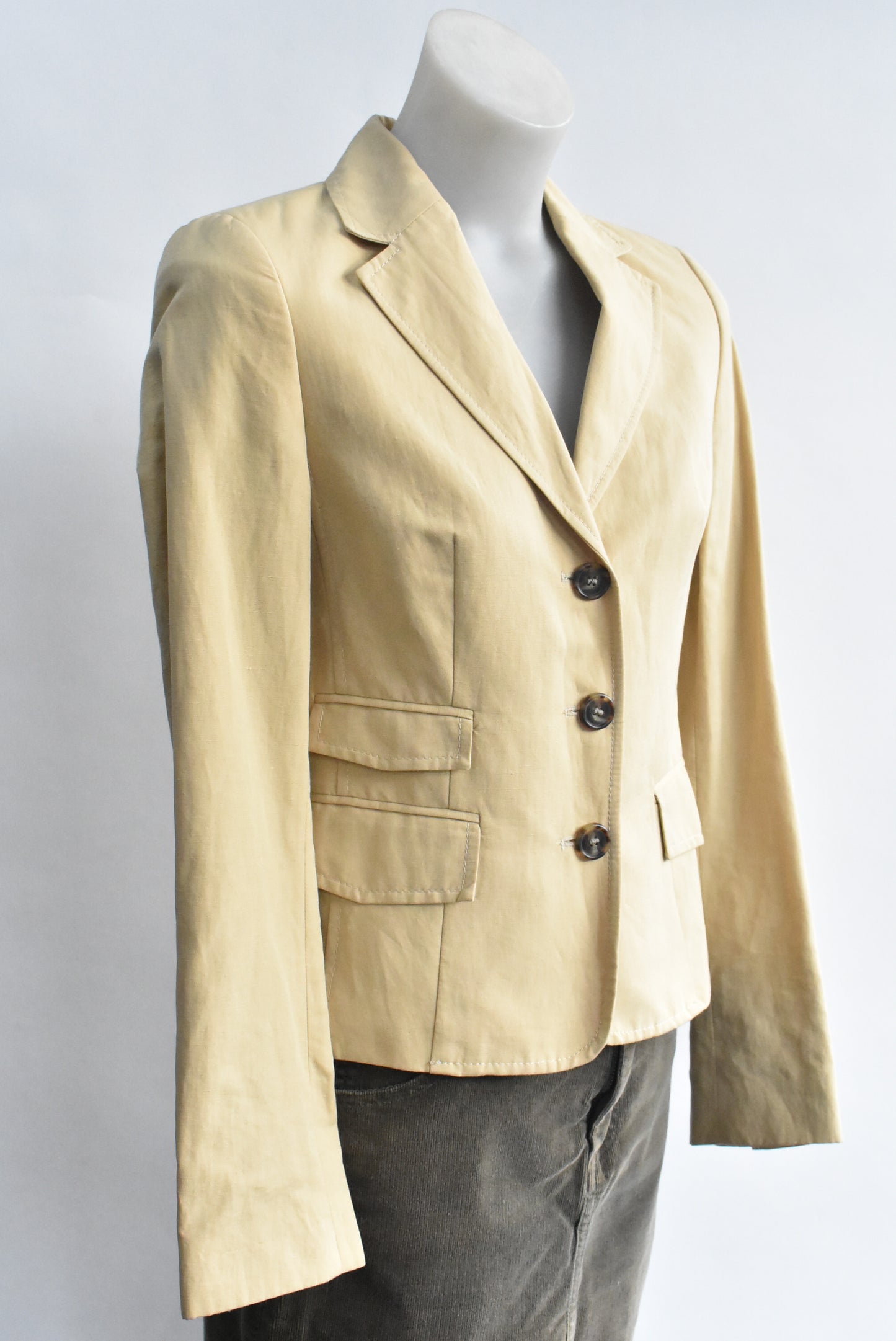 United Colors of Benetton linen/cotton blend blazer, S/XS
