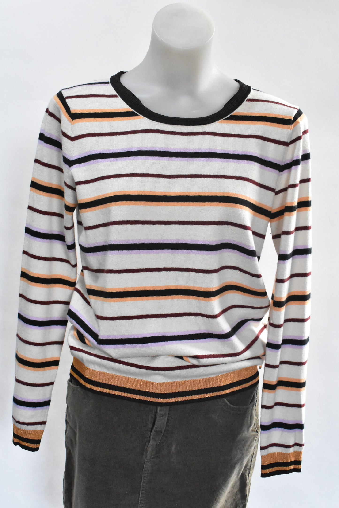 Maison Scotch, Scotch & Soda cotton & wool blend stripy top, S