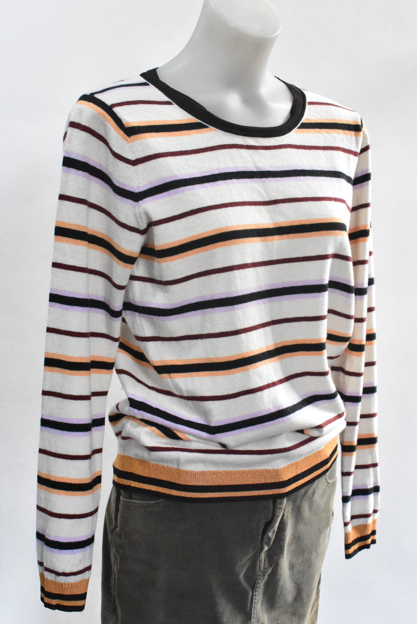 Maison Scotch, Scotch & Soda cotton & wool blend stripy top, S