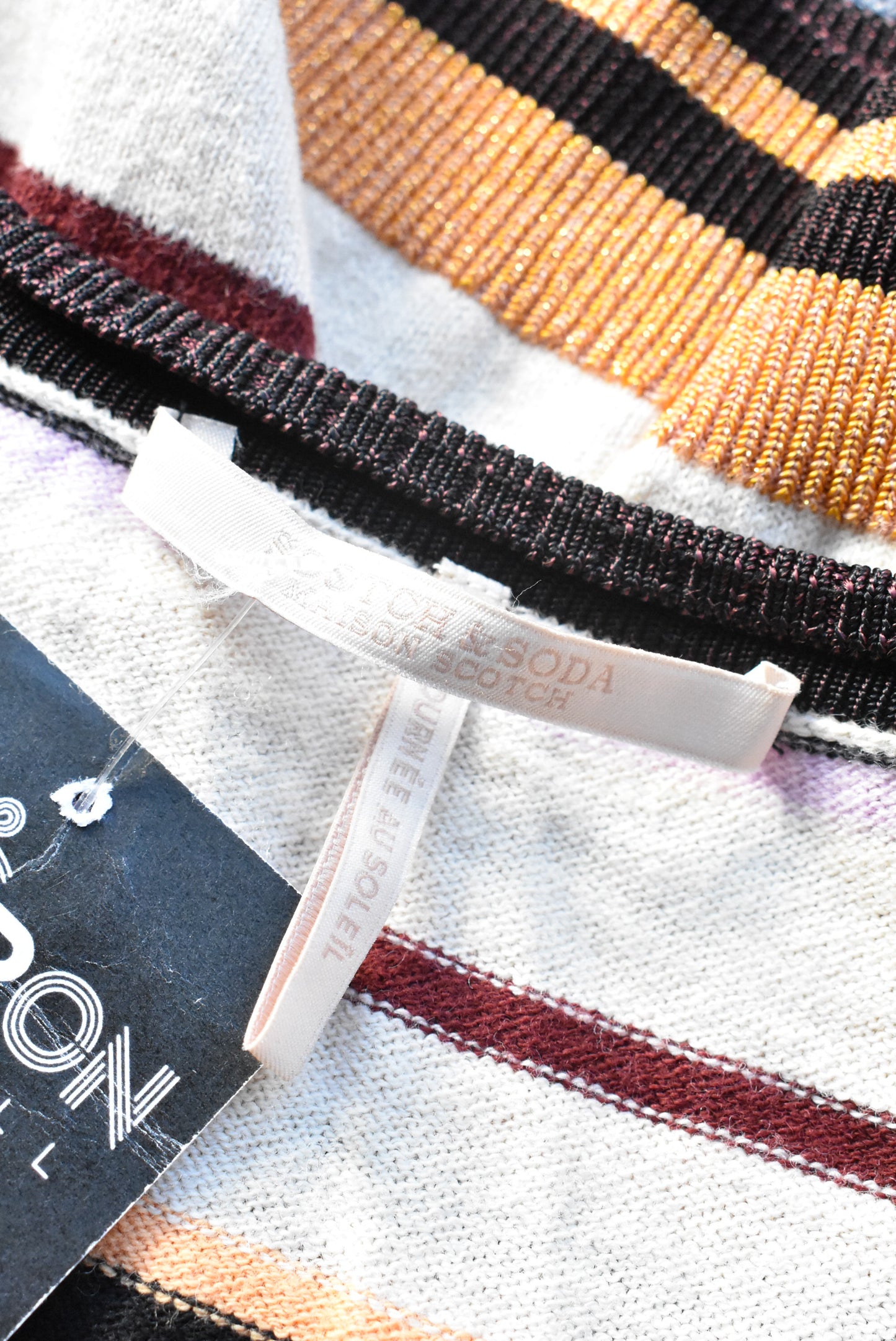 Maison Scotch, Scotch & Soda cotton & wool blend stripy top, S