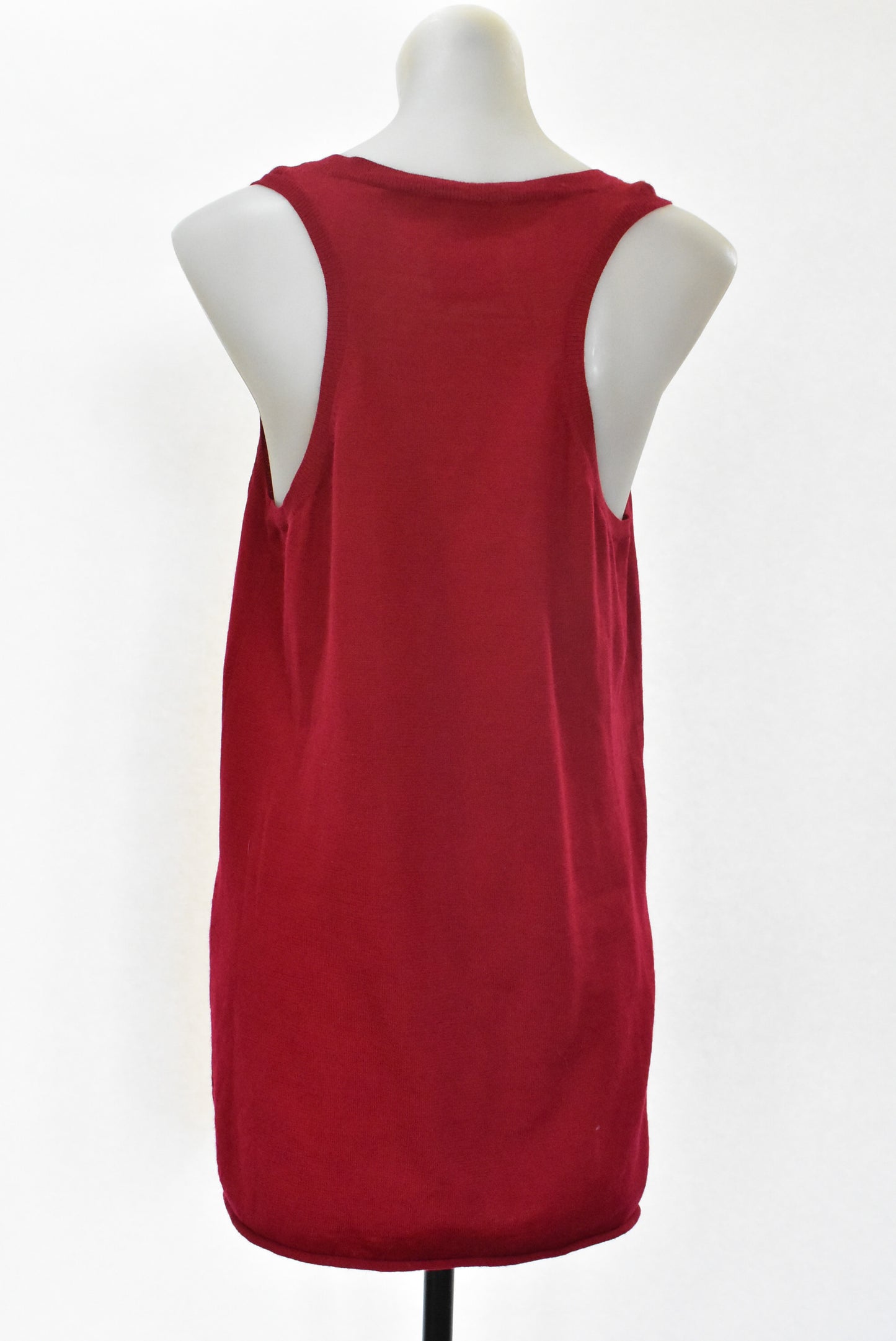 Fields red woollen vest, L