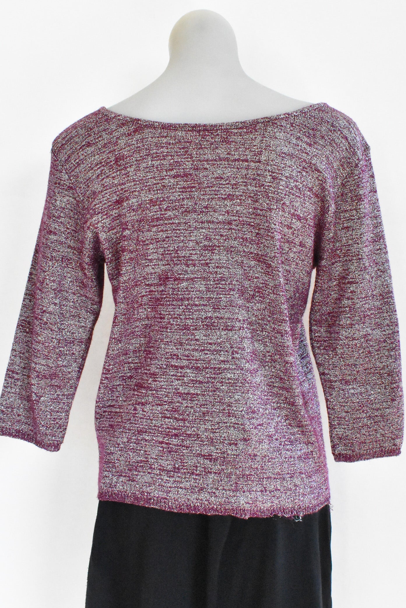 Vintage sparkly plum top by Contessa, M