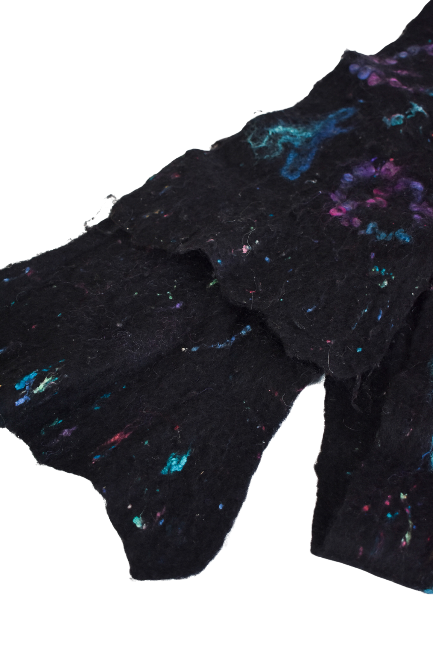 Northern lights at night felt scarf