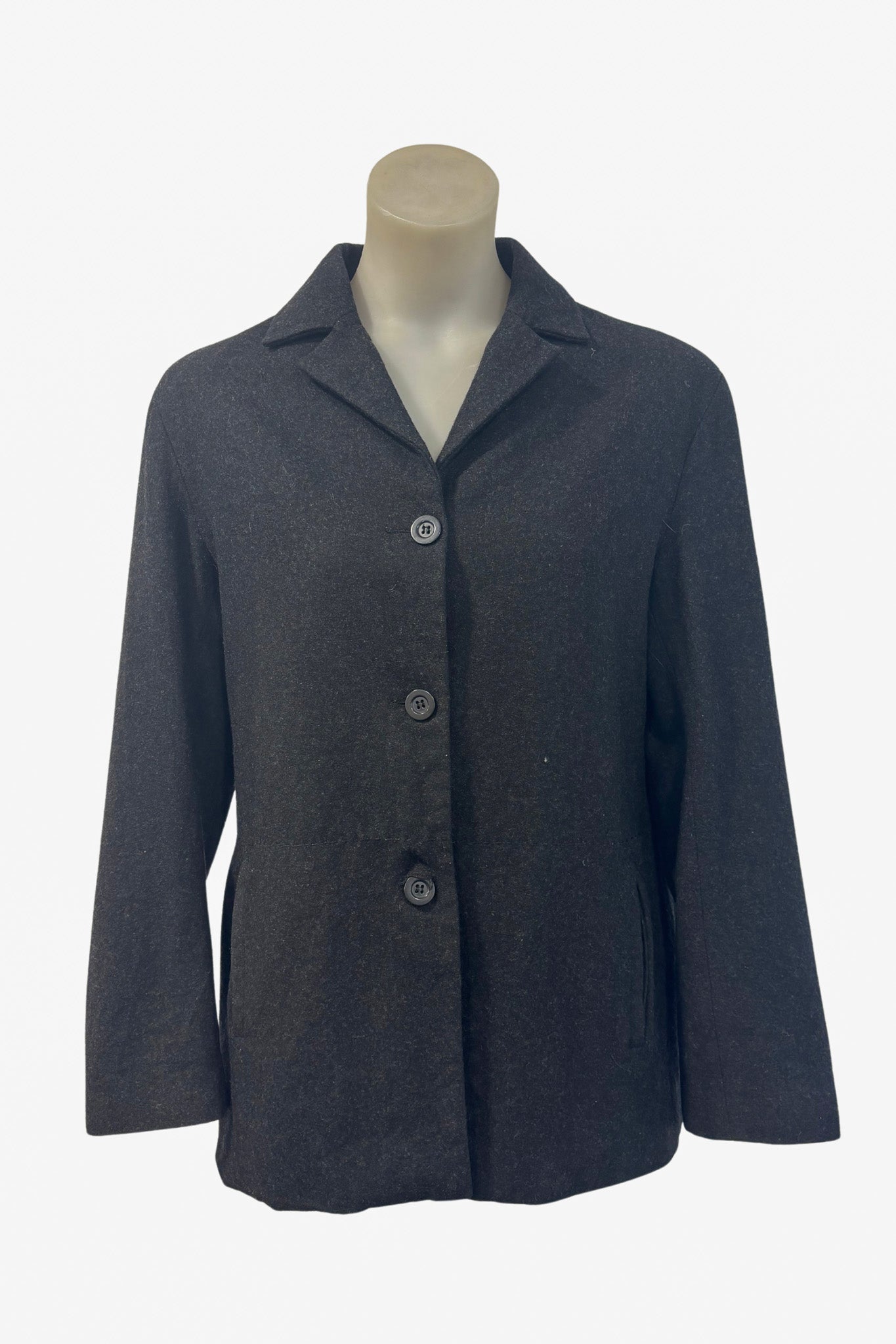 Capture Ezibuy black wool coat, 12