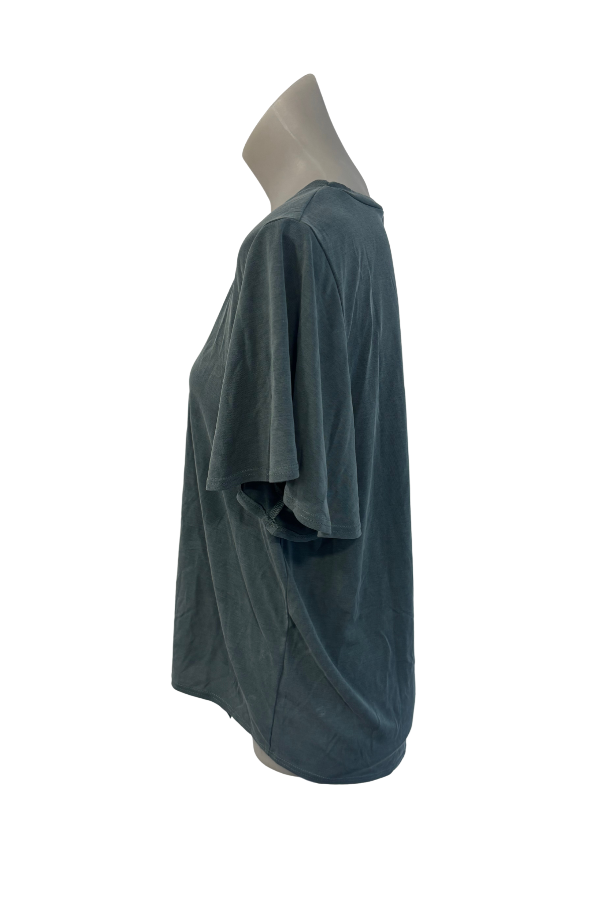 Green Envelope LA USA made button up tie top, XL