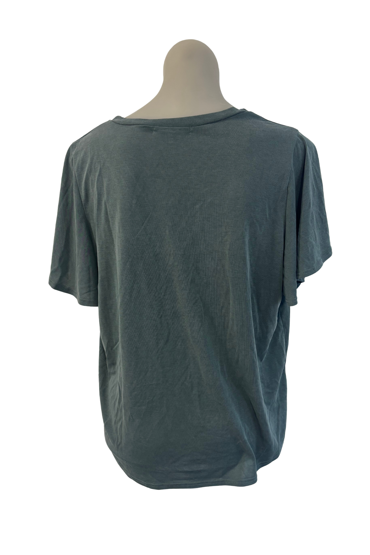 Green Envelope LA USA made button up tie top, XL