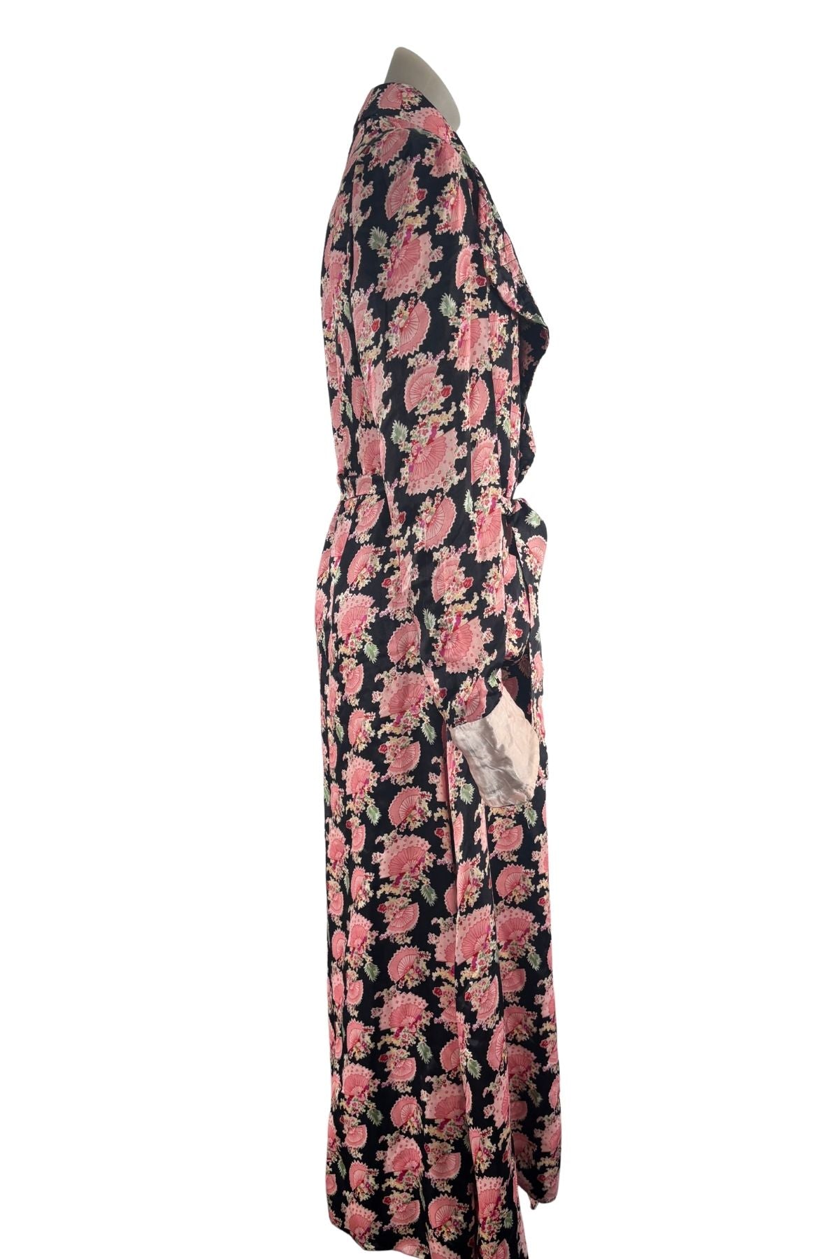 1940's/50's Beautiful silk satin dressing gown, OSFM