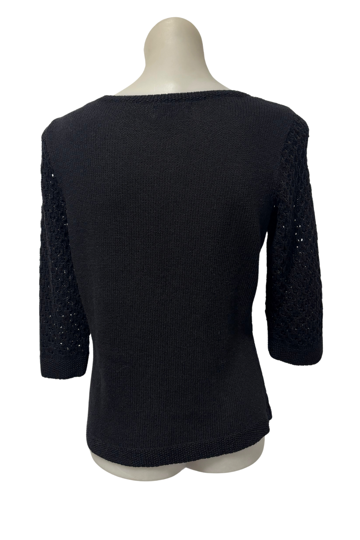 Jacqui E knit 3/4 sleeve top, S