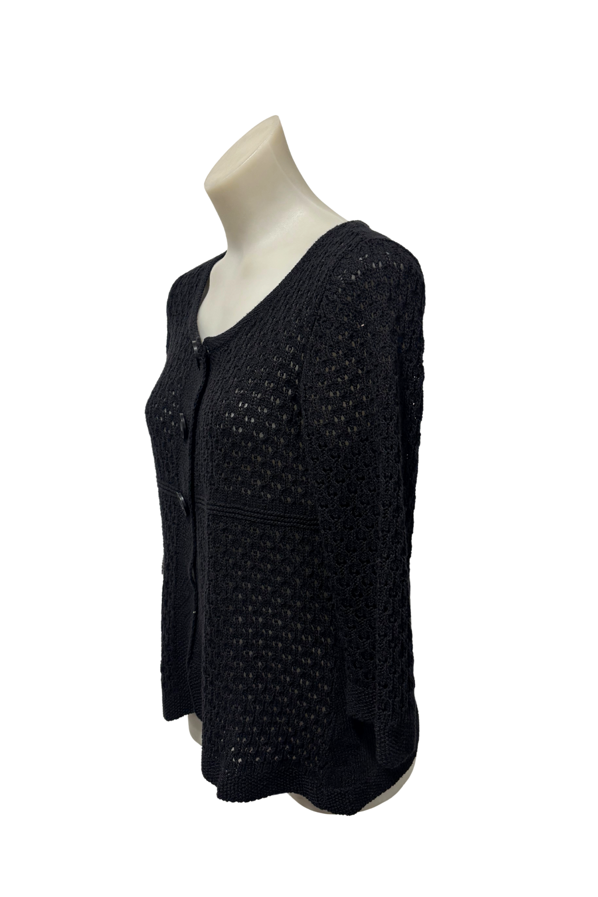 Jacqui E knit 3/4 sleeve top, S