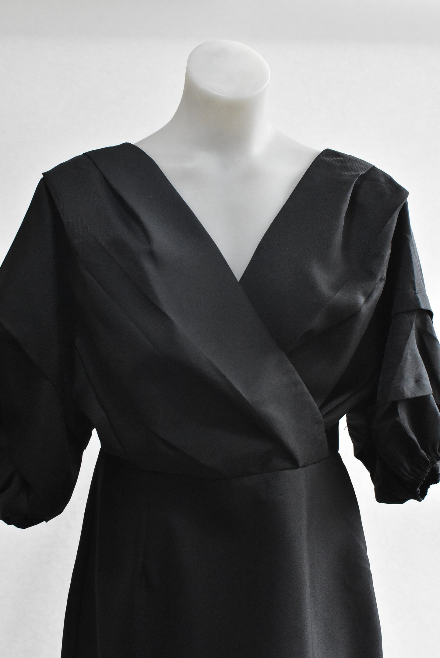 Showpo black v-neck party dress, size 14