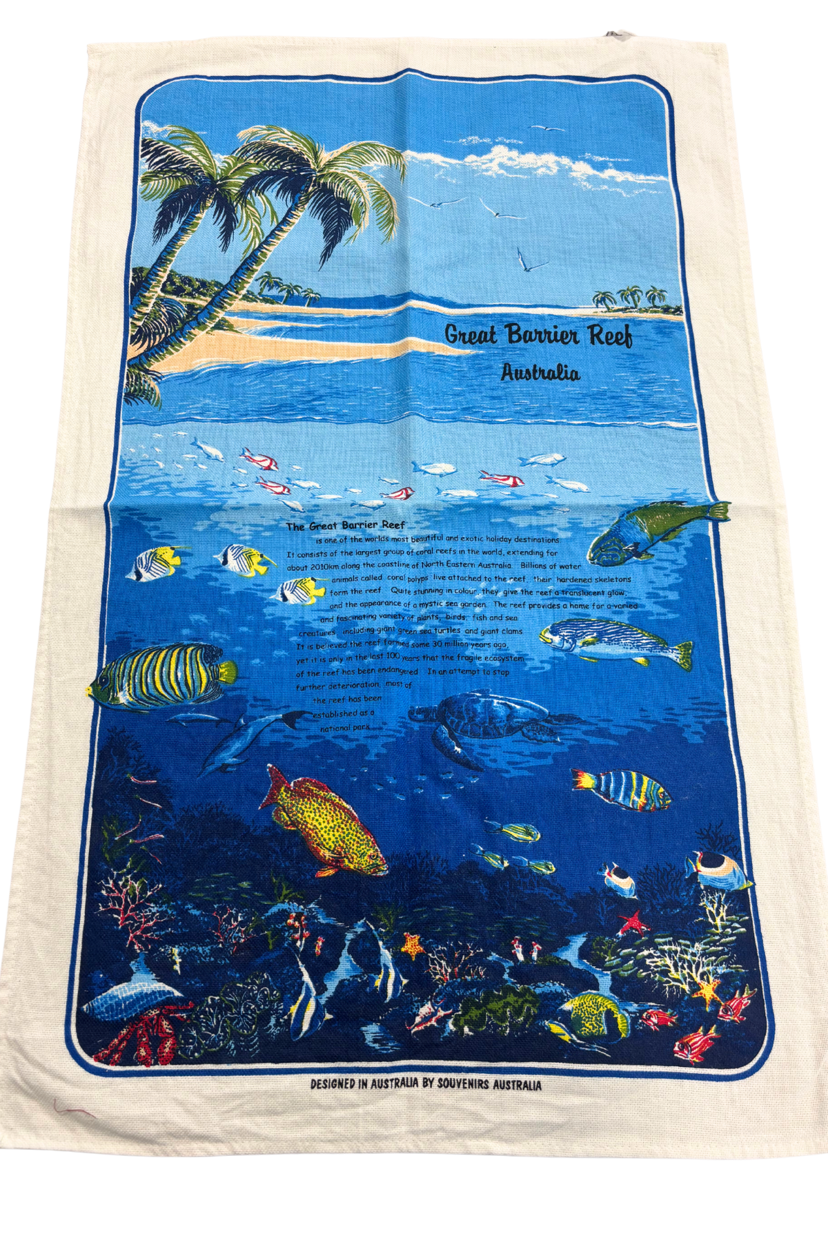 Great Barrier Reef tea towel
