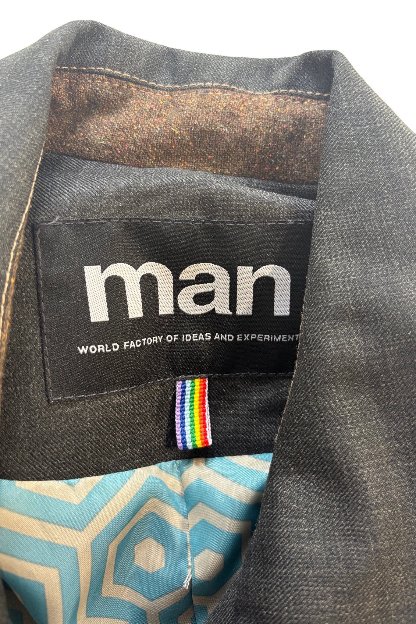 WORLD NZ made wool + silk blend jacket, L