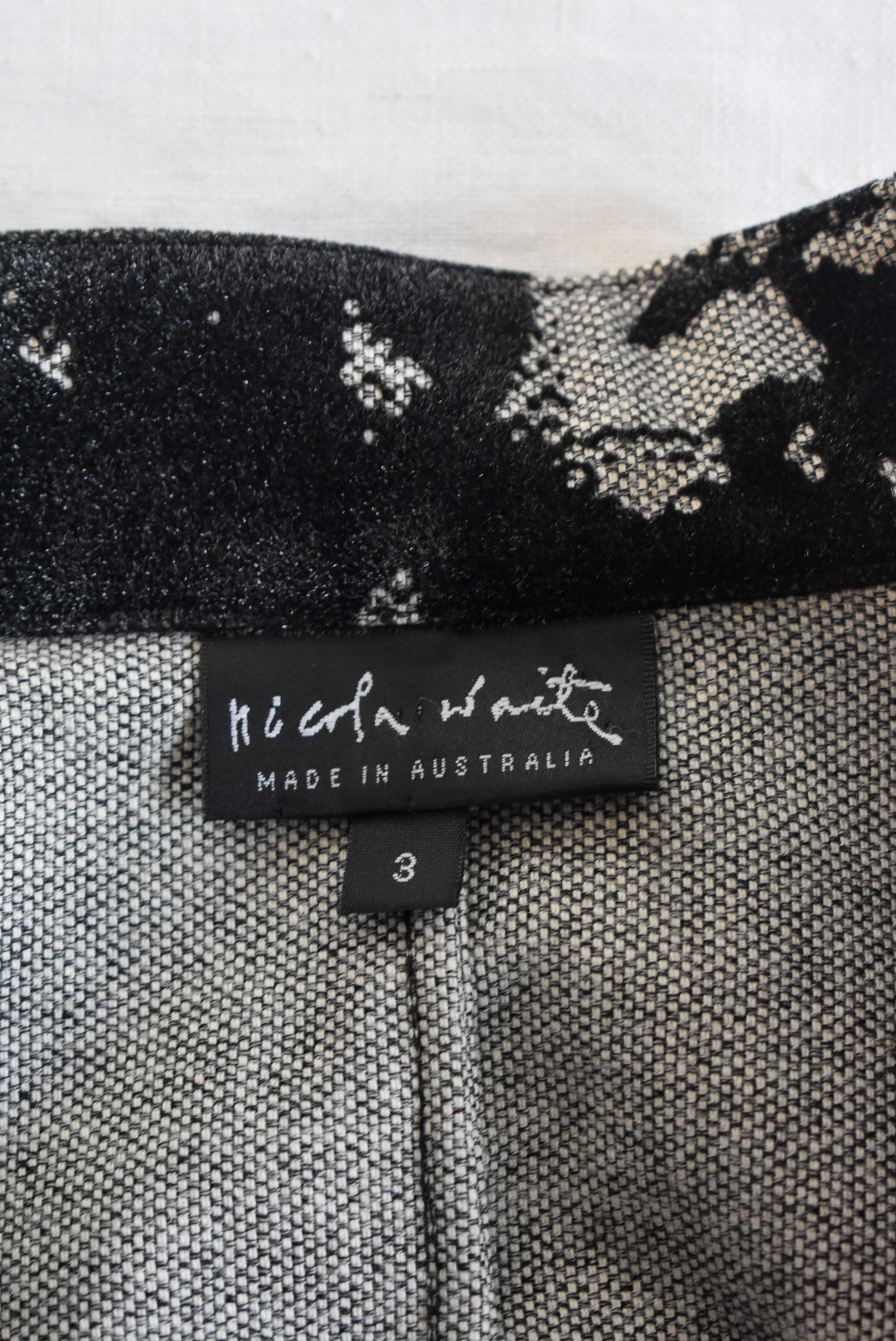 Nicola Waite Aussie made Avant Garde cotton + wool jacket, 3