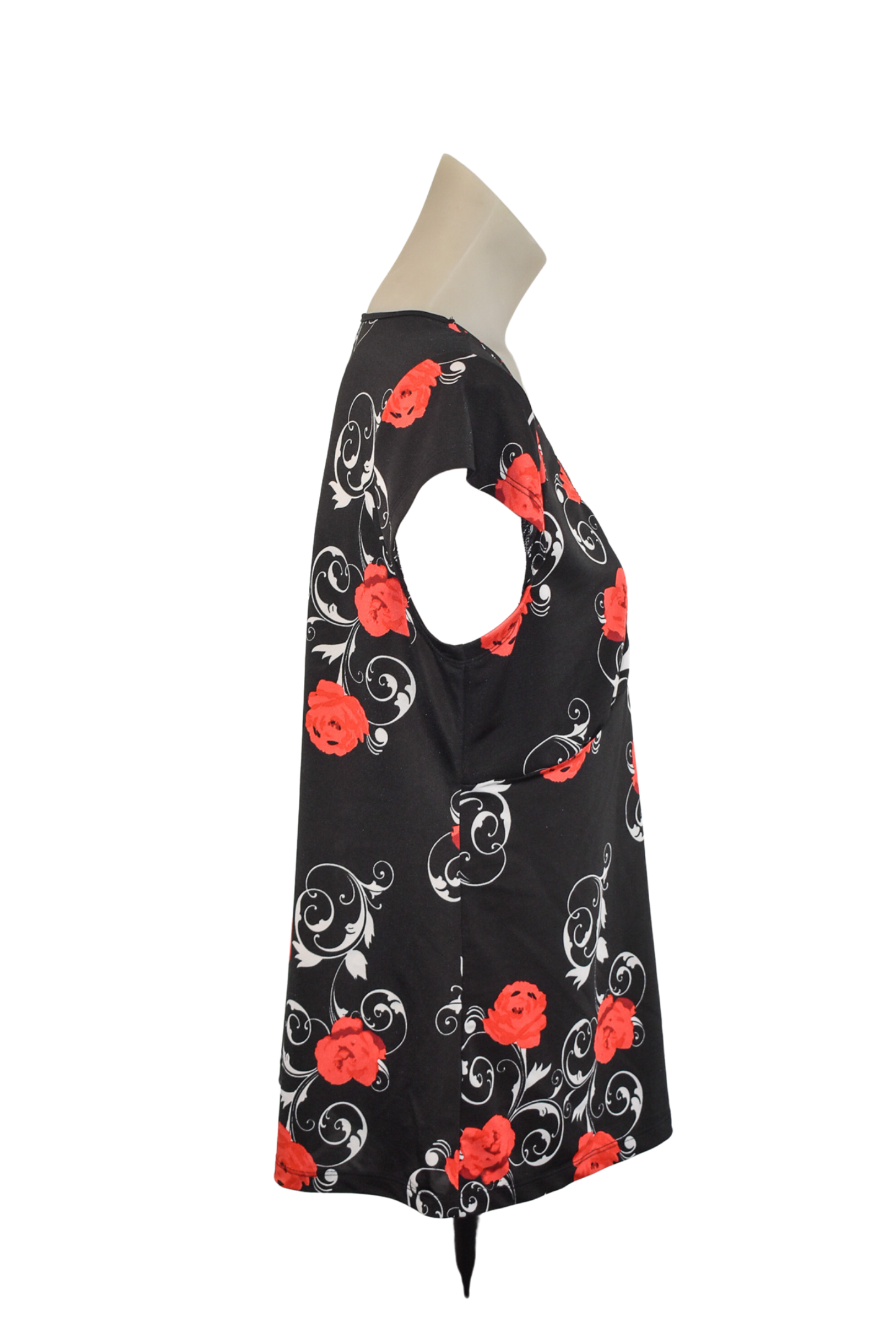 Acapella Dusk flower polka dot top, M/L