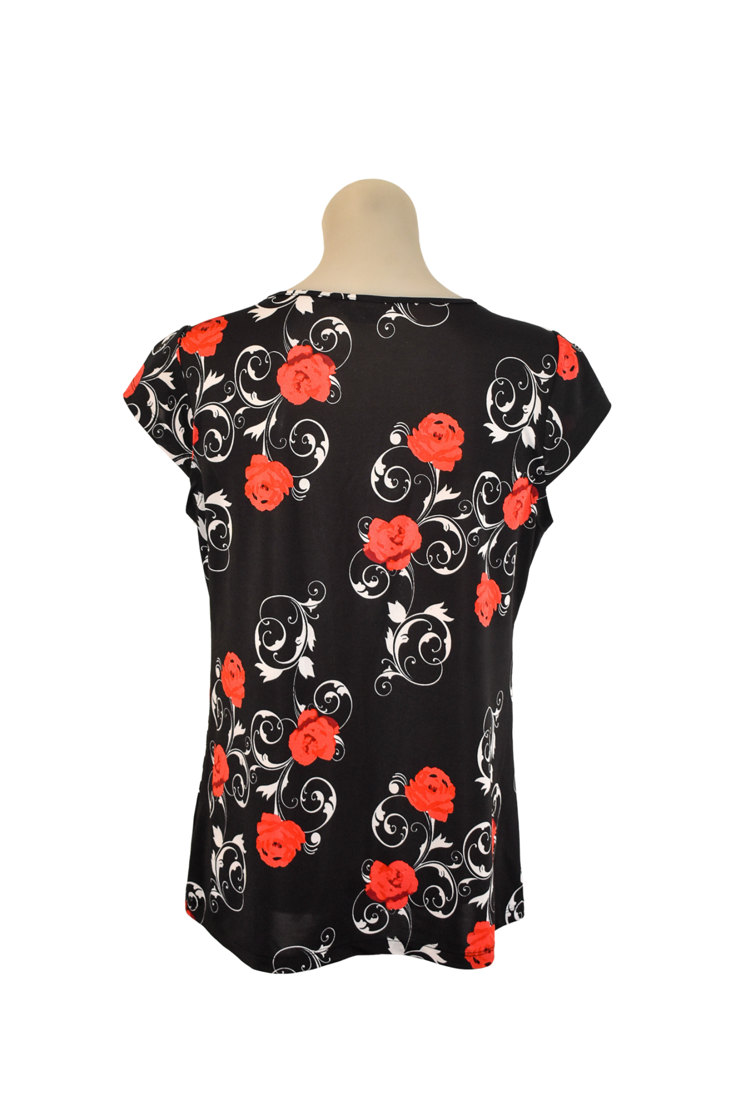 Acapella Dusk flower polka dot top, M/L
