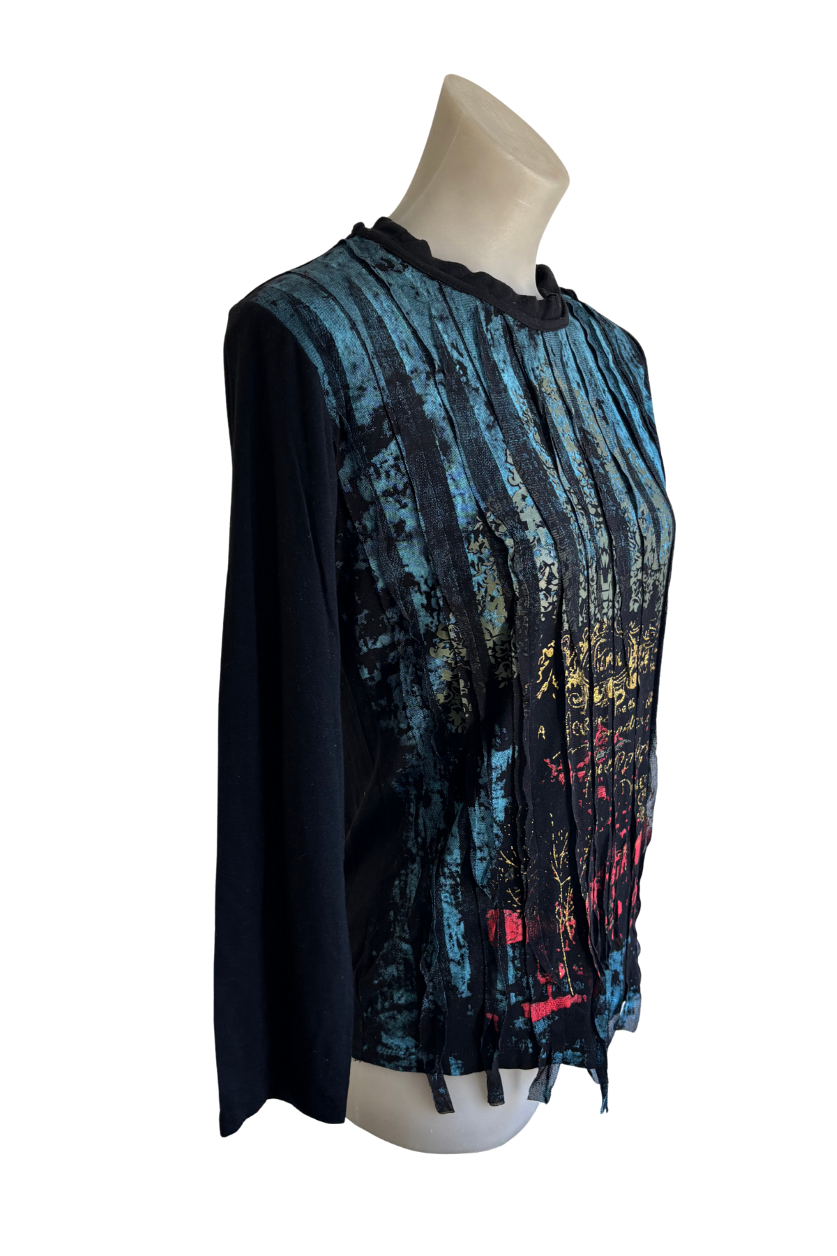 Funky screen printed top, M