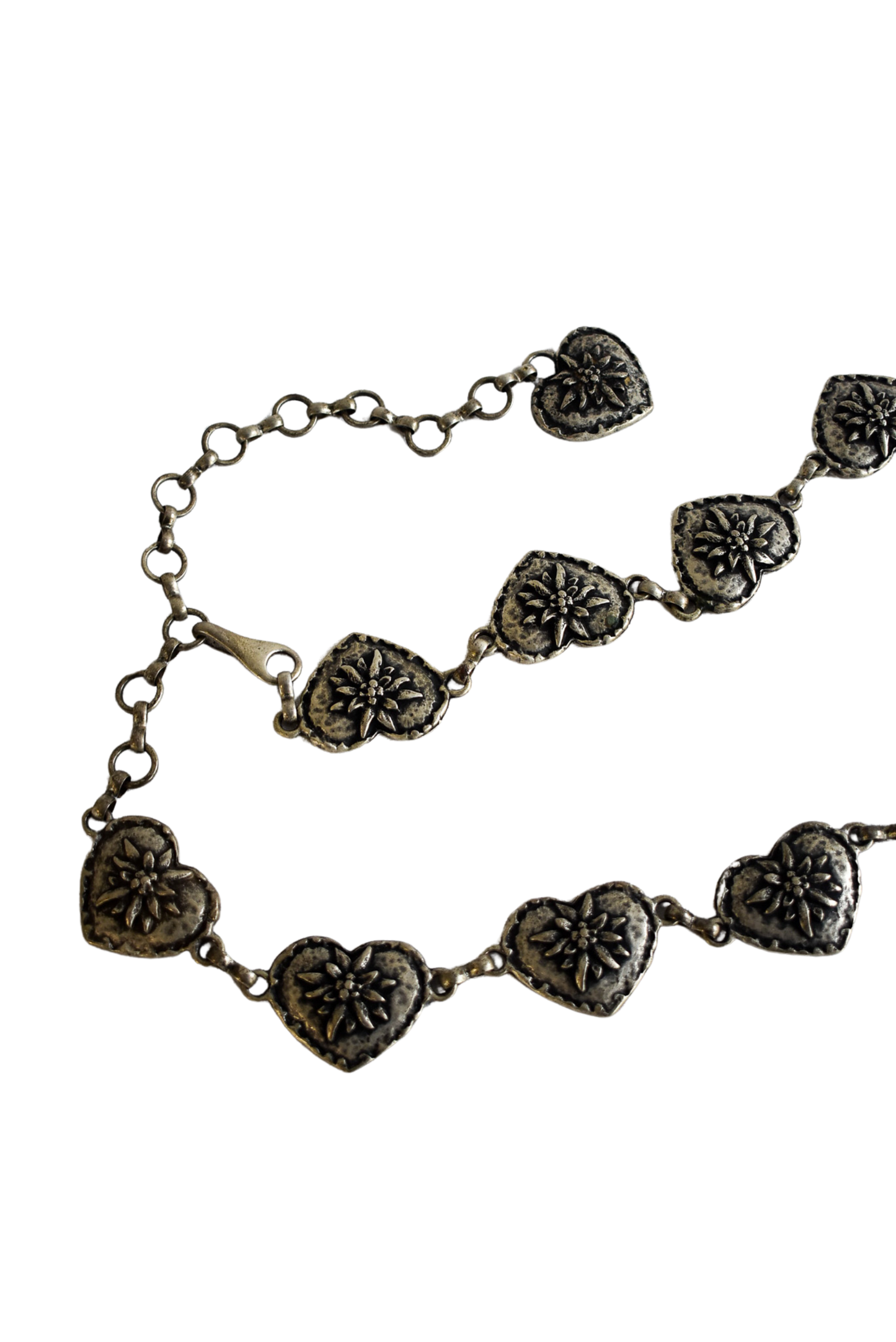 Y2K metal heart belt