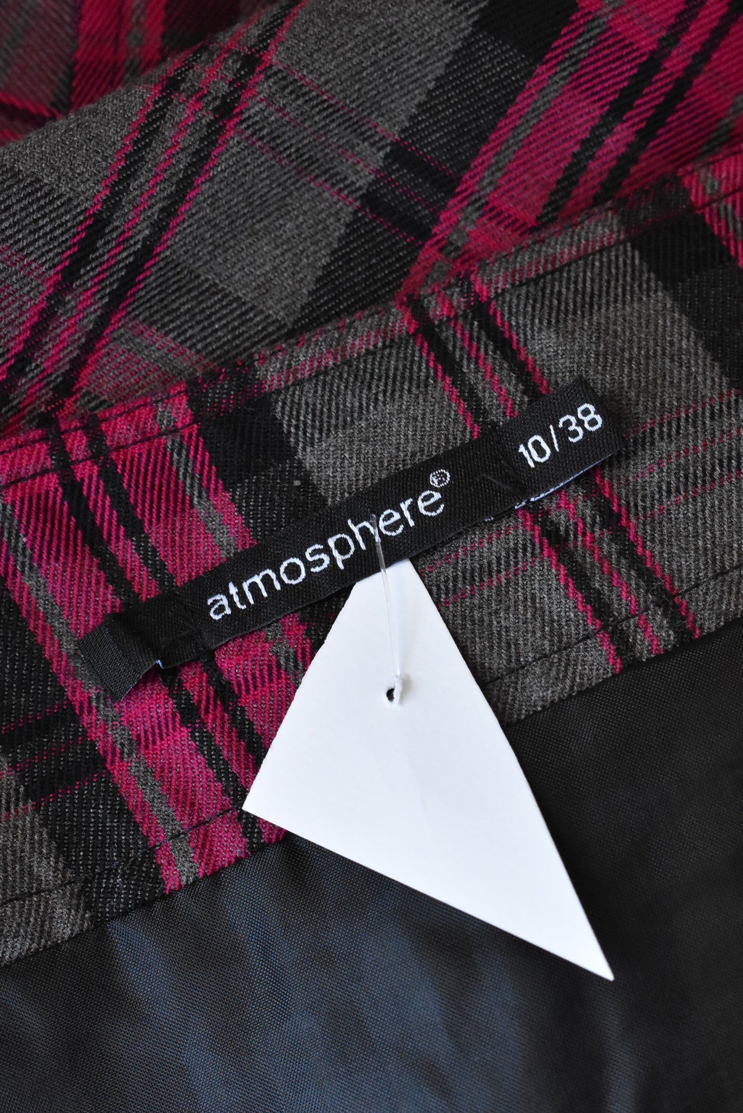 Atmosphere pink plaid mini skirt, 10