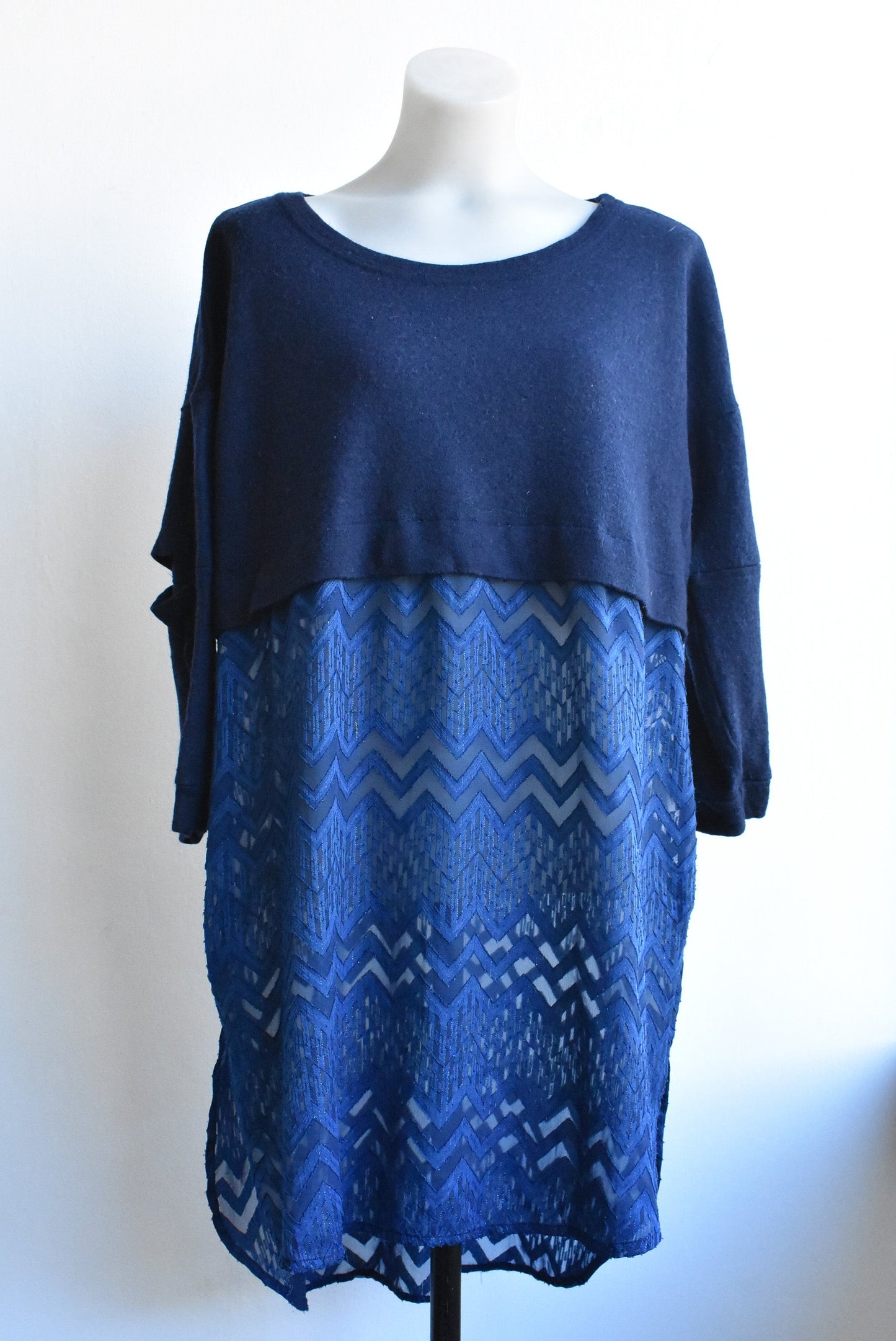 Libertine wool-blend blue dress, size 16