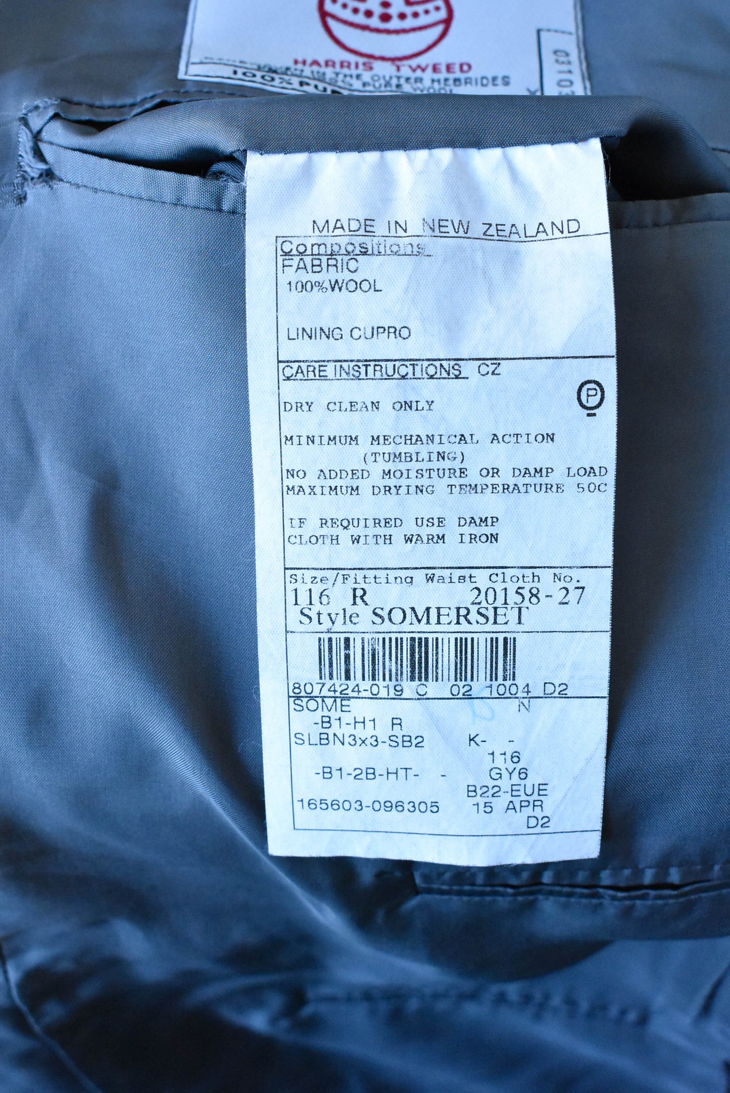 Harris Tweed Jacket Mens Size 116R