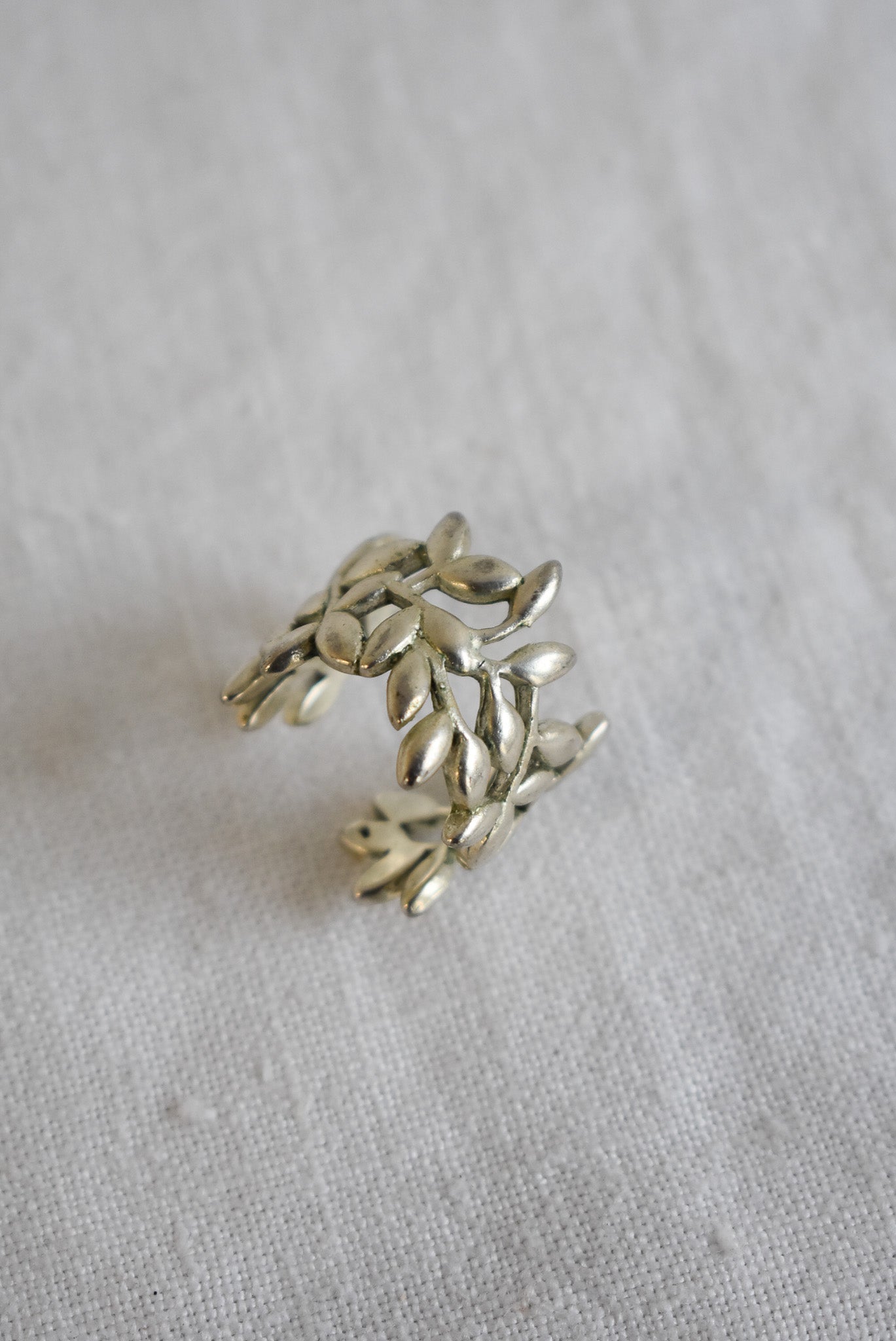 Regal olive branch ring