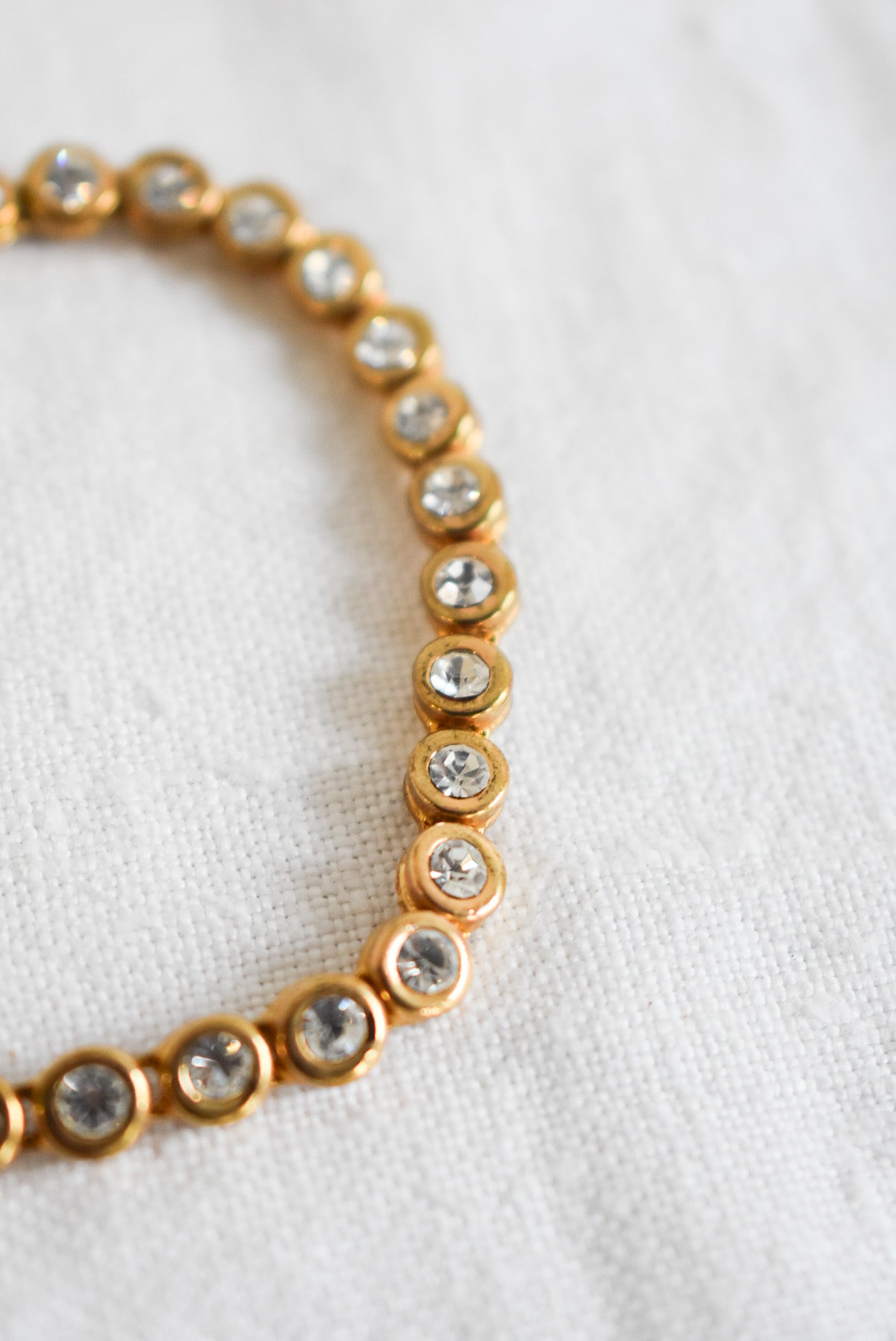 Glamorous faux diamond tennis bracelet