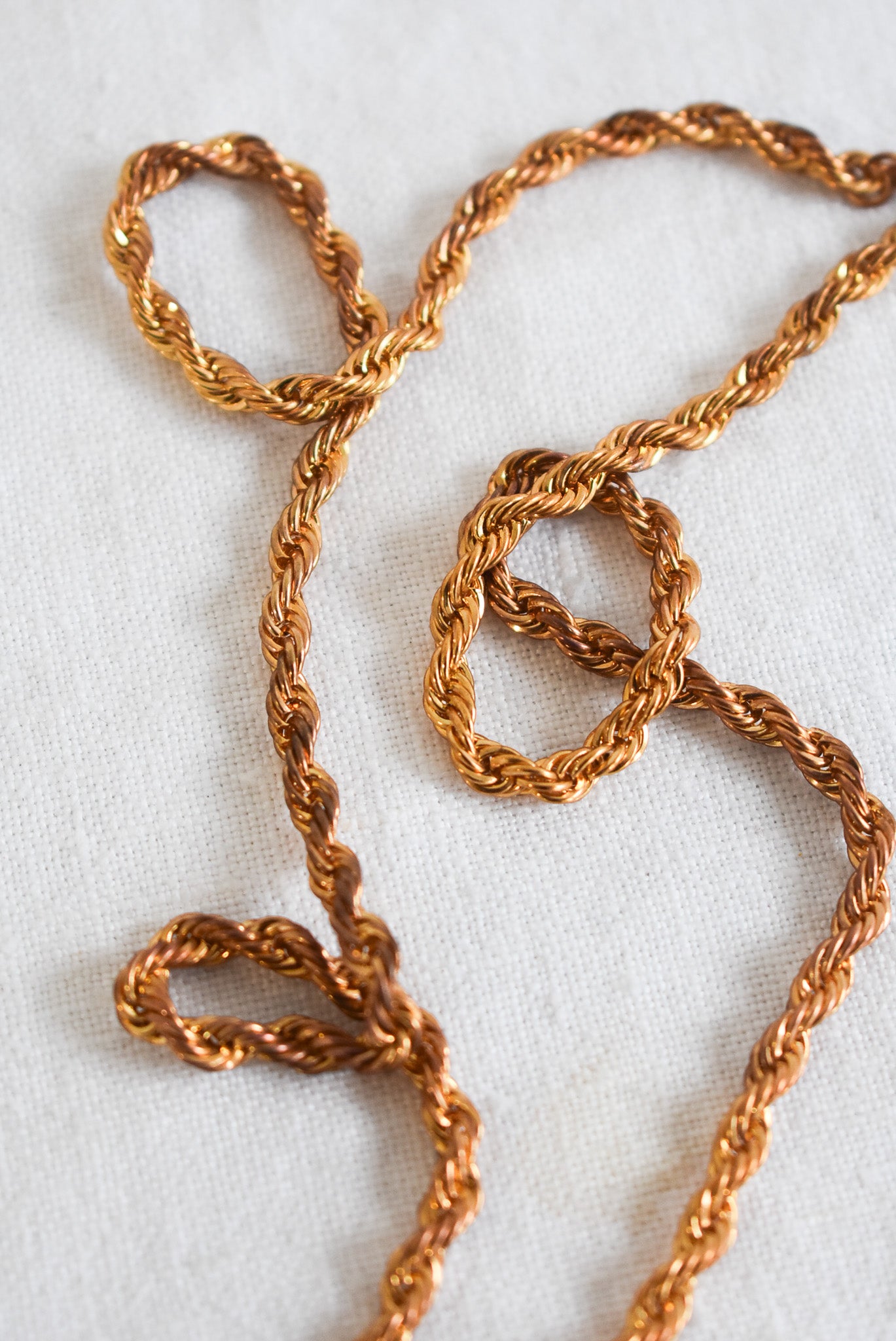 Braided golden chain