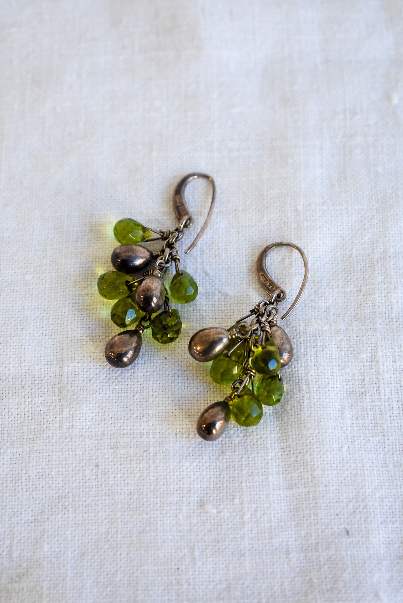 Gorgeous silver cluster earrings