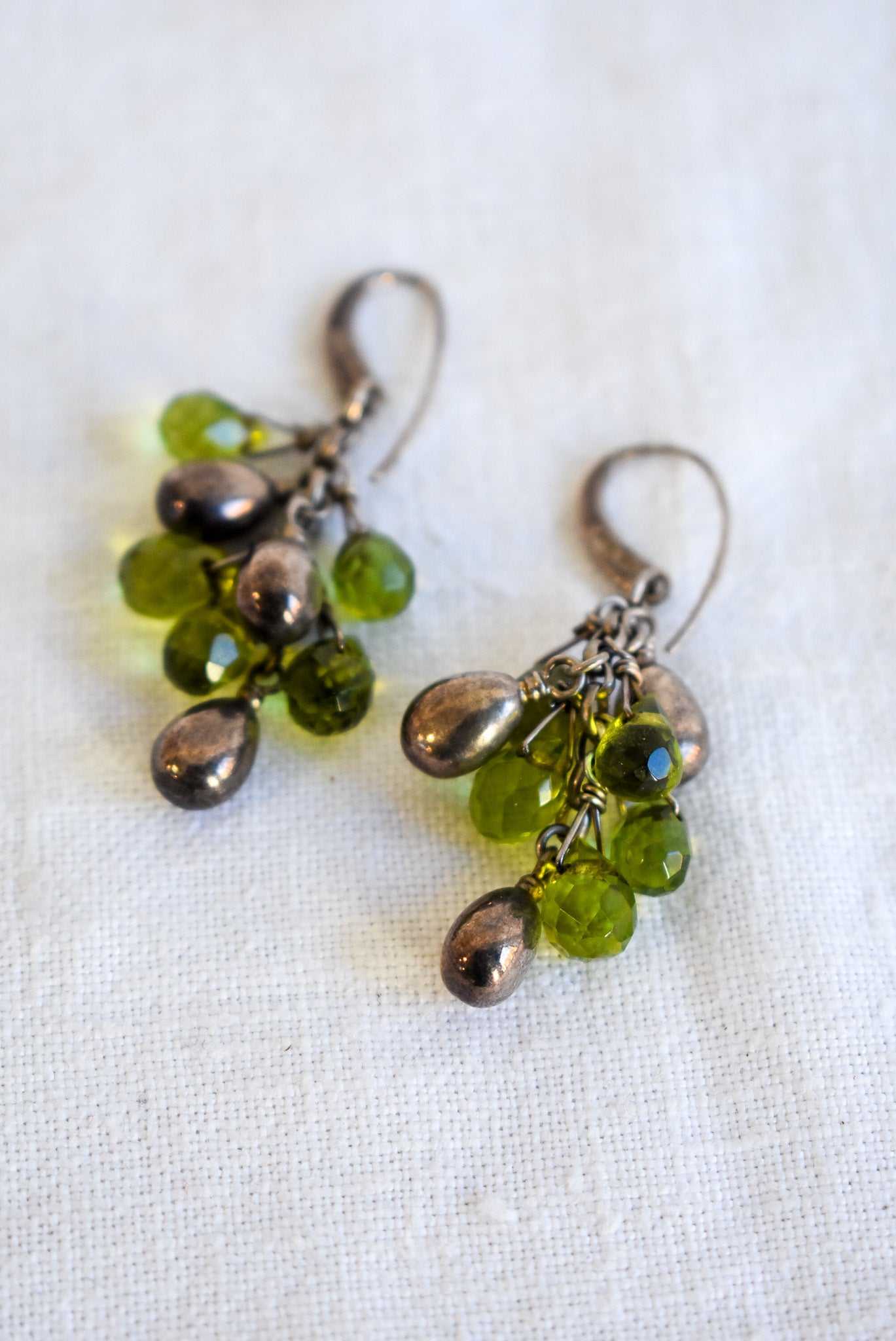 Gorgeous silver cluster earrings