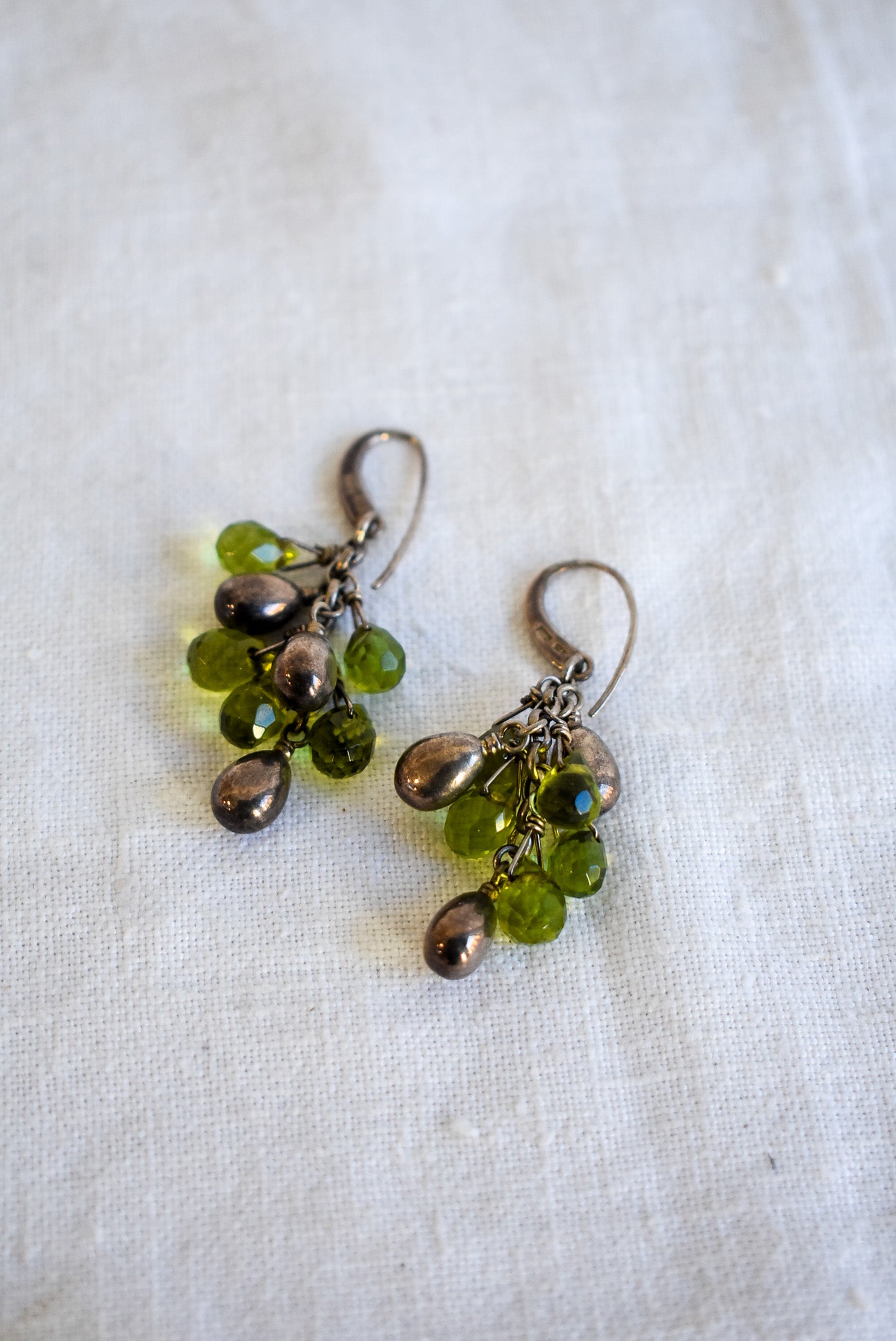 Gorgeous silver cluster earrings