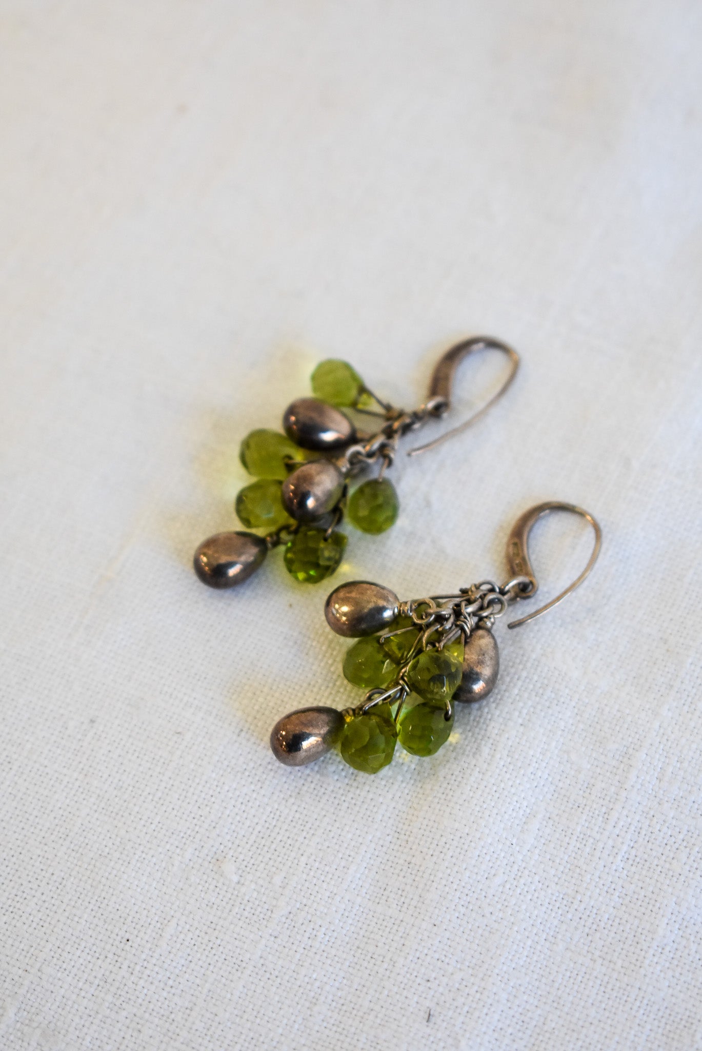 Gorgeous silver cluster earrings