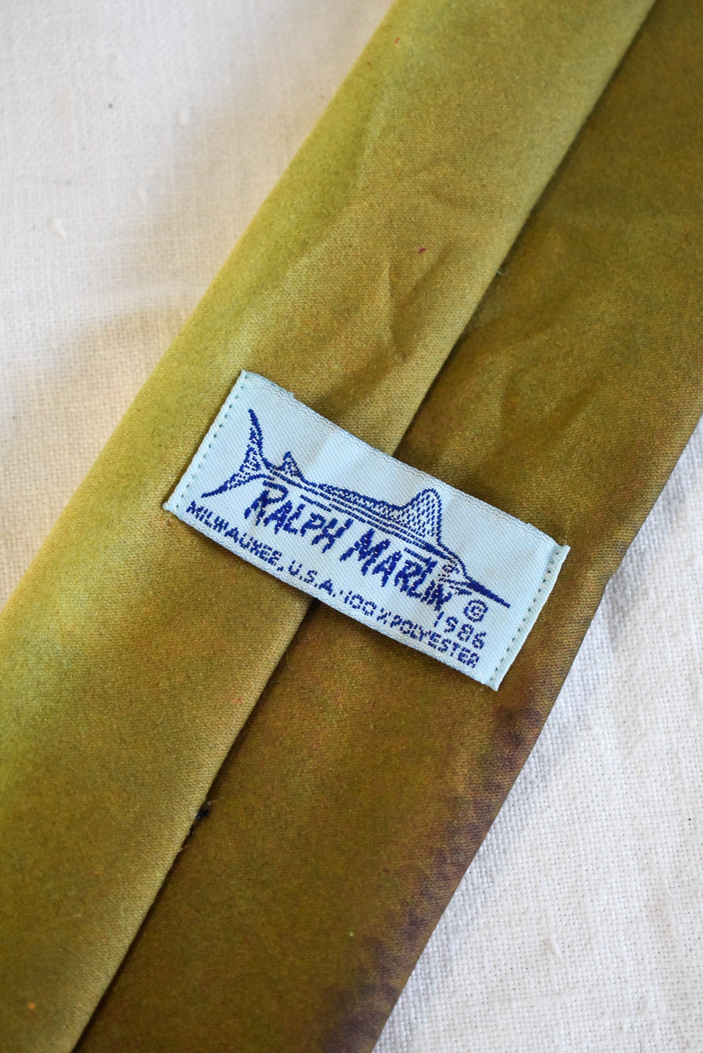 Ralph Martin vintage novelty Largemouth Bass tie