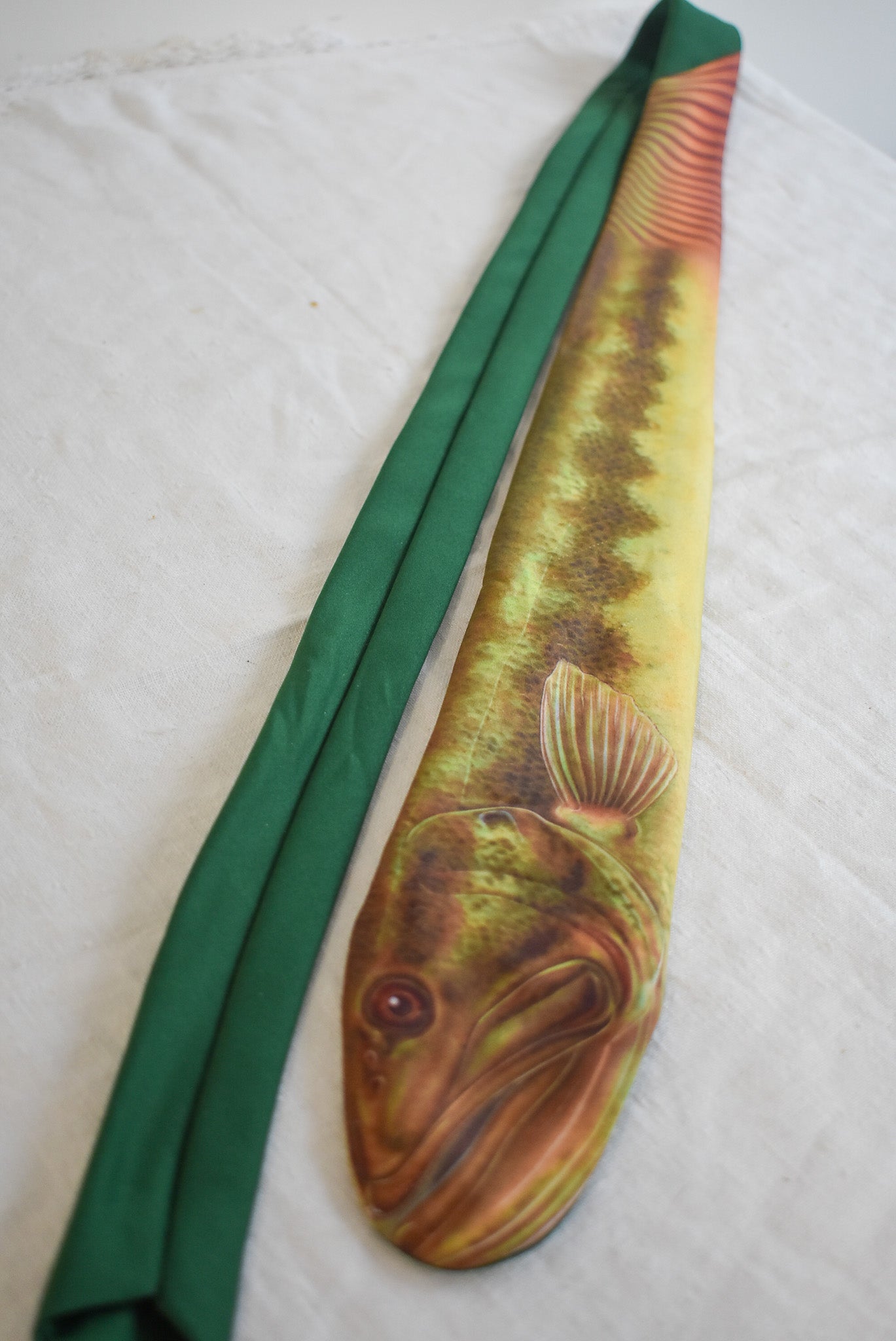 Ralph Martin vintage novelty Largemouth Bass tie