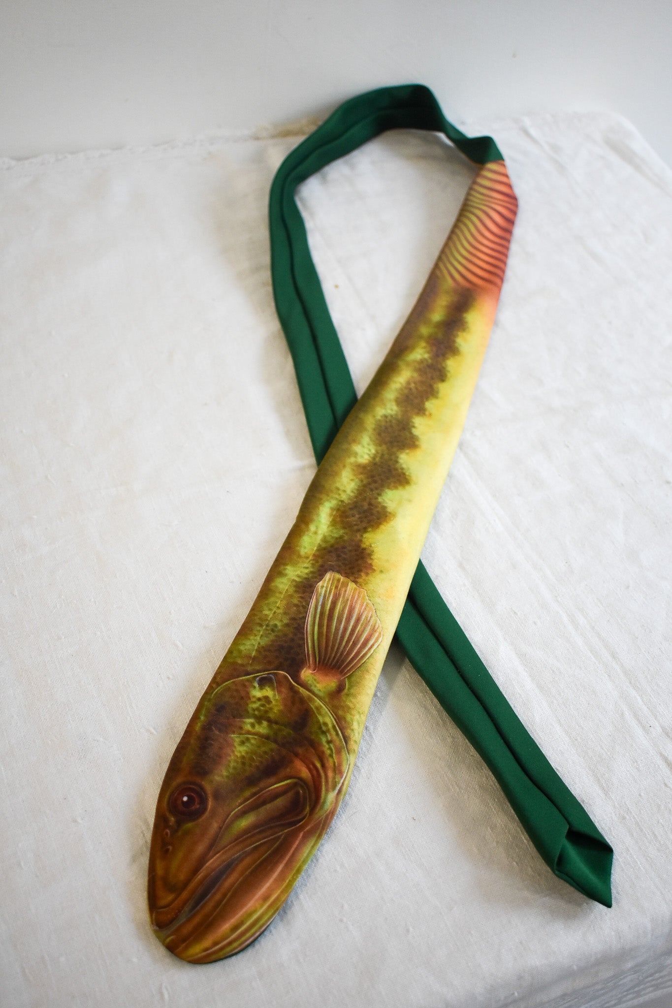 Ralph Martin vintage novelty Largemouth Bass tie