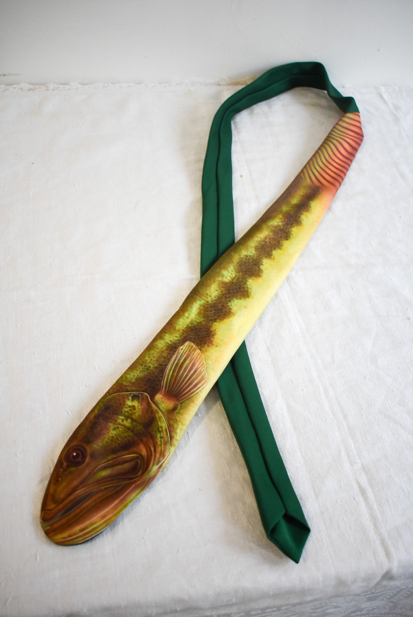 Ralph Martin vintage novelty Largemouth Bass tie