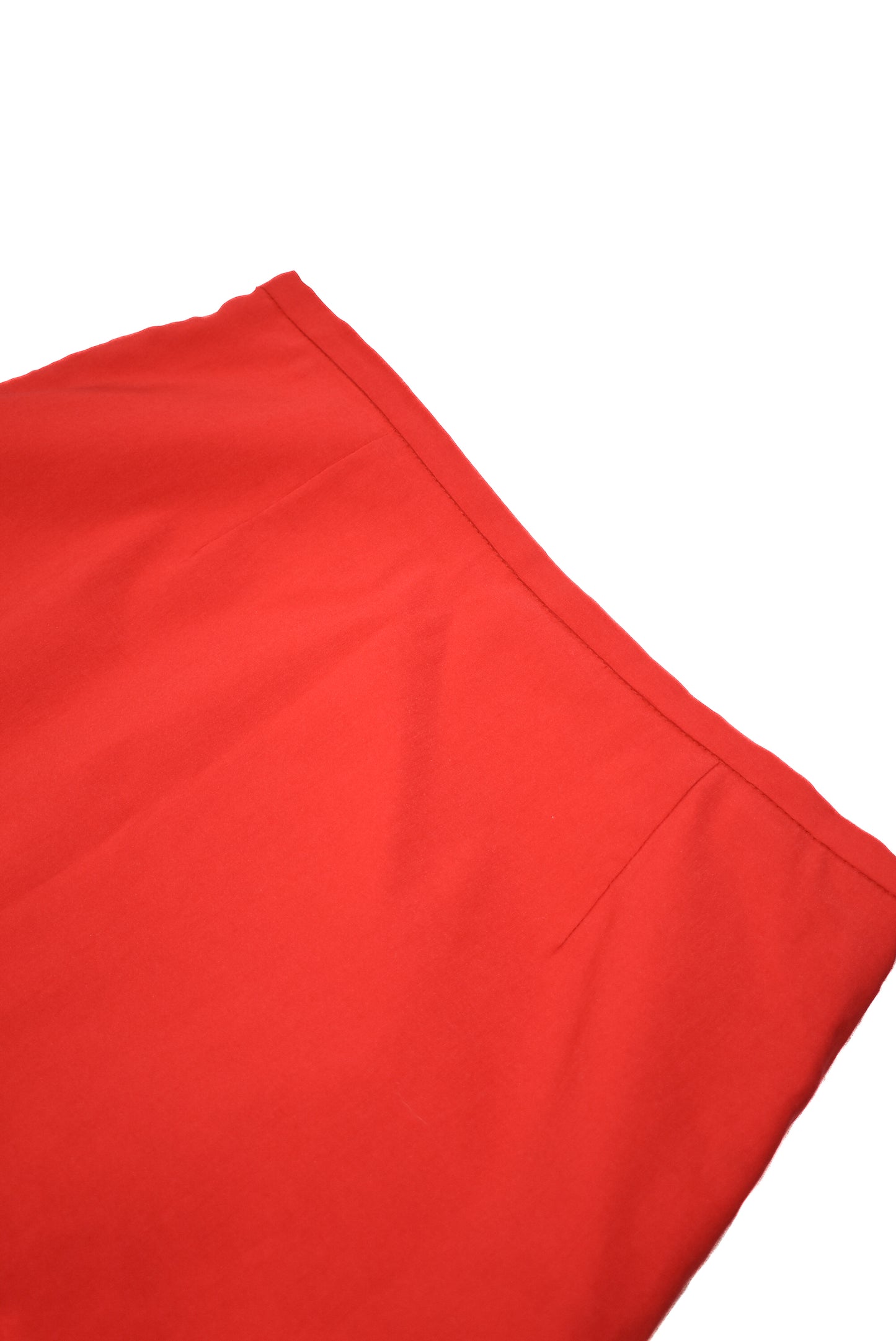Unique red flower embroidered skirt, S/M