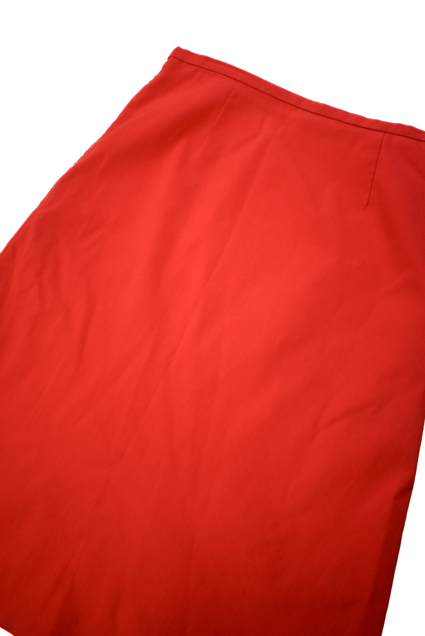 Unique red flower embroidered skirt, S/M
